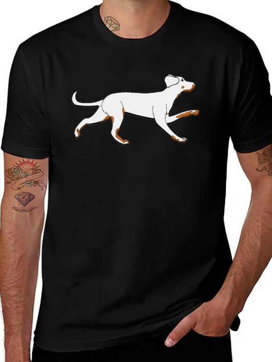 Dog Graphic Tee - Black Cotton Shirt