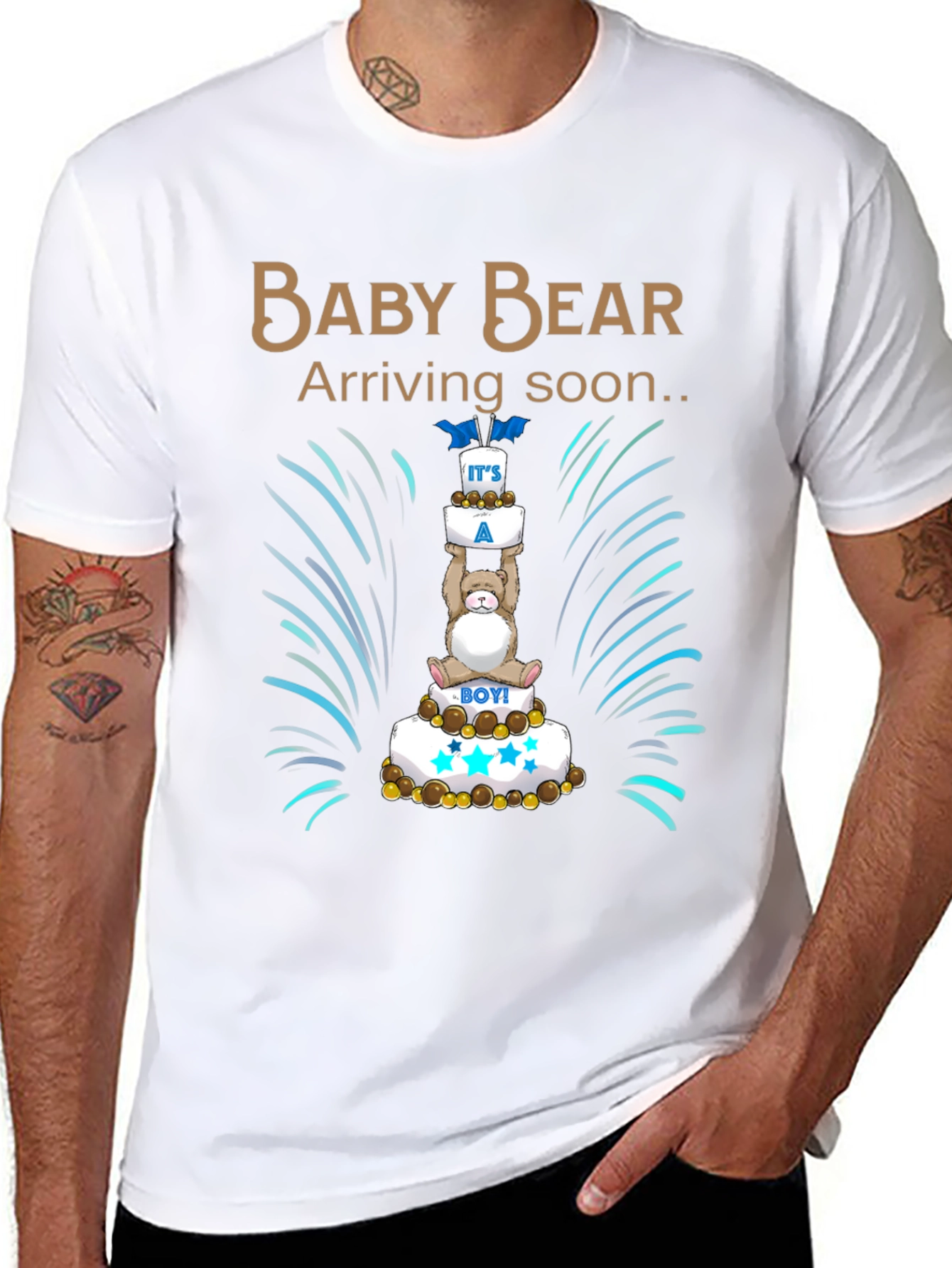 Baby Bear Arriving Soon Unisex T-Shirt