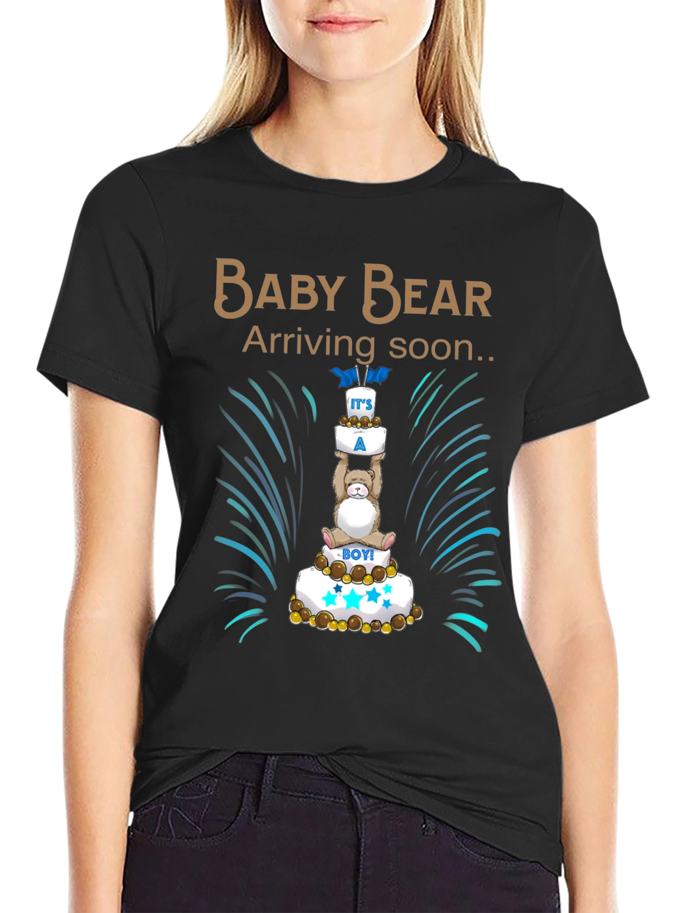 Baby Bear Arriving Soon Unisex T-Shirt