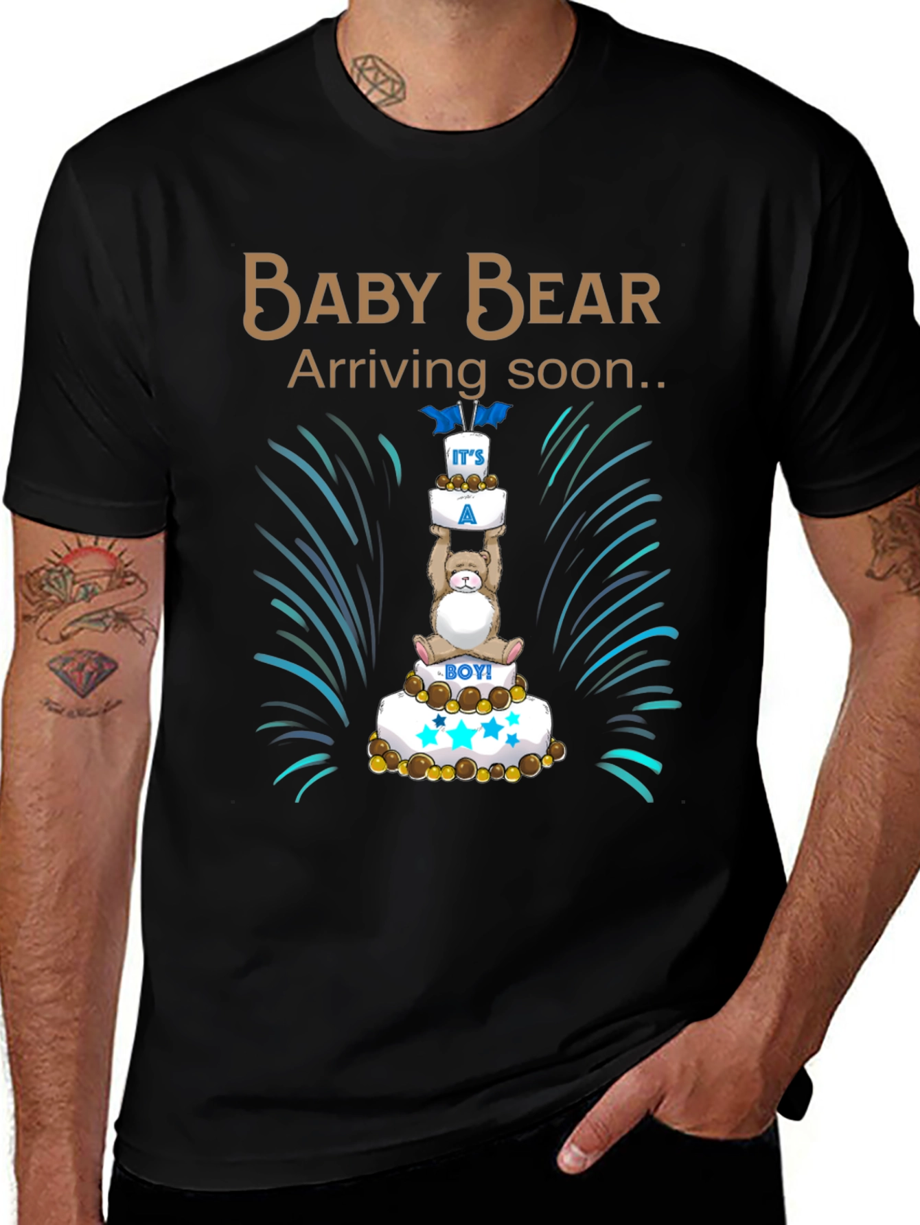Baby Bear Arriving Soon Unisex T-Shirt