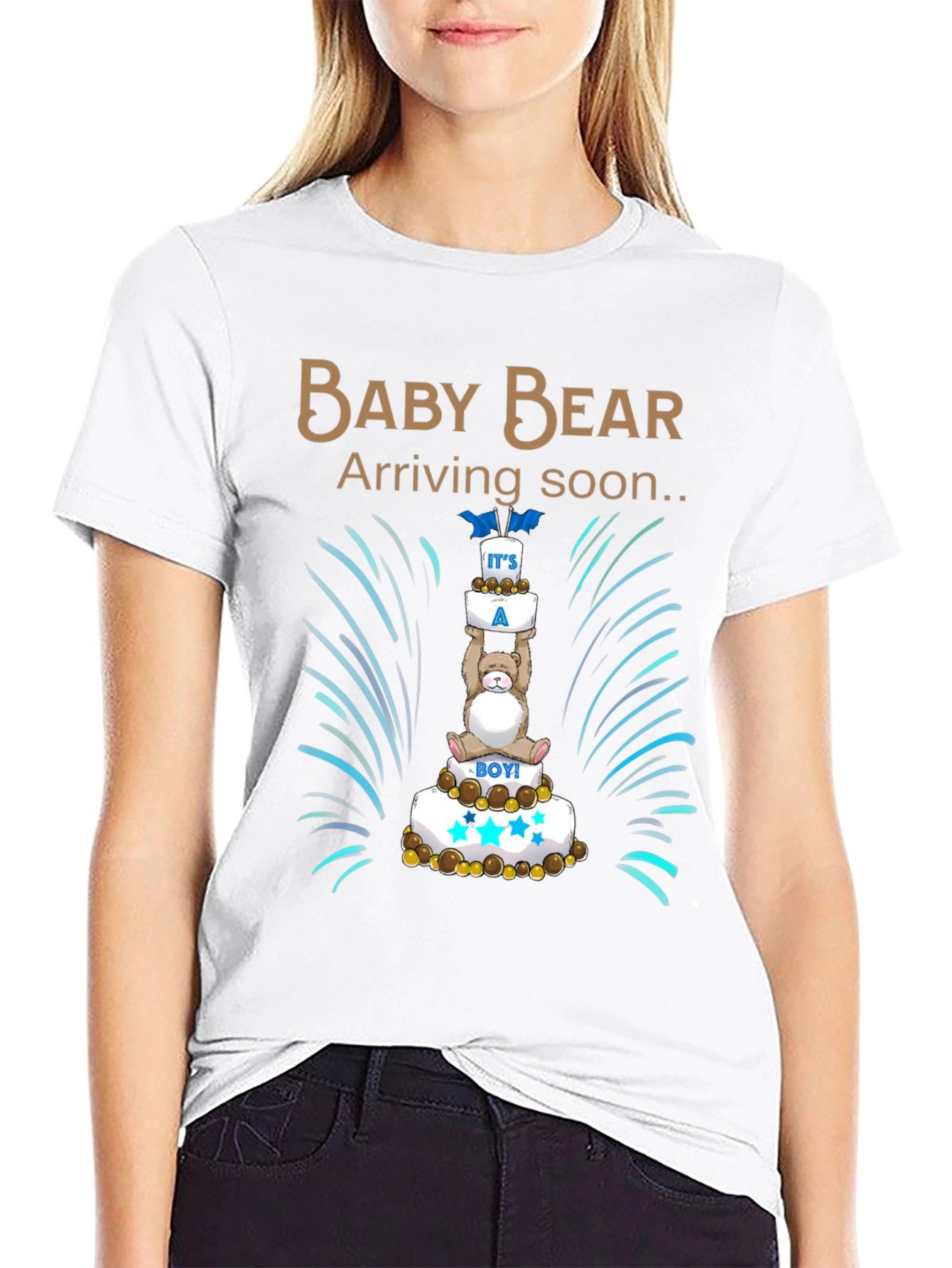Baby Bear Arriving Soon Unisex T-Shirt