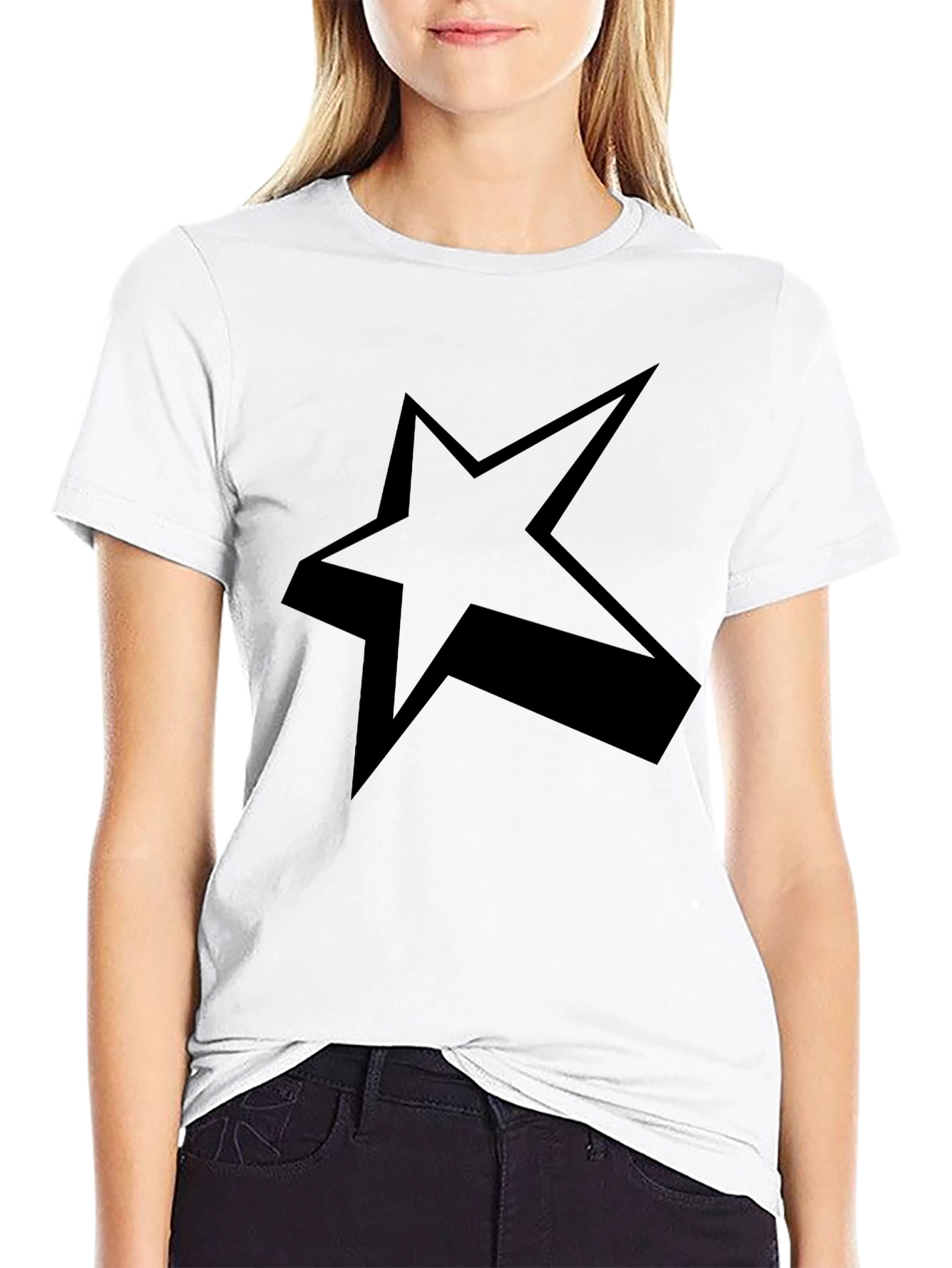 Bold Star Graphic Black T-Shirt