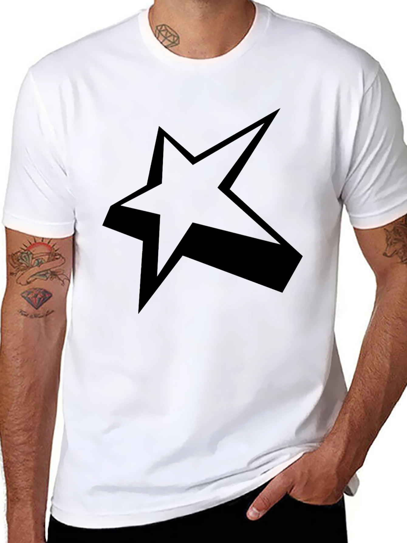 Bold Star Graphic Black T-Shirt