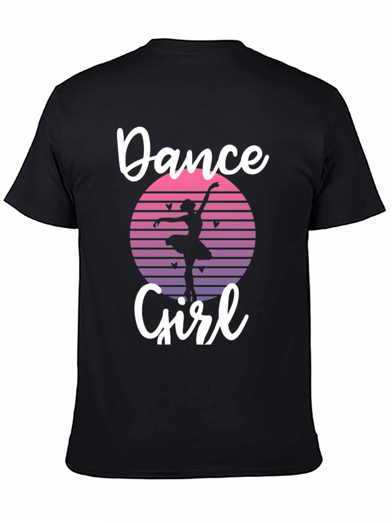 Dance Girl Graphic Tee - Stylish Black T-Shirt
