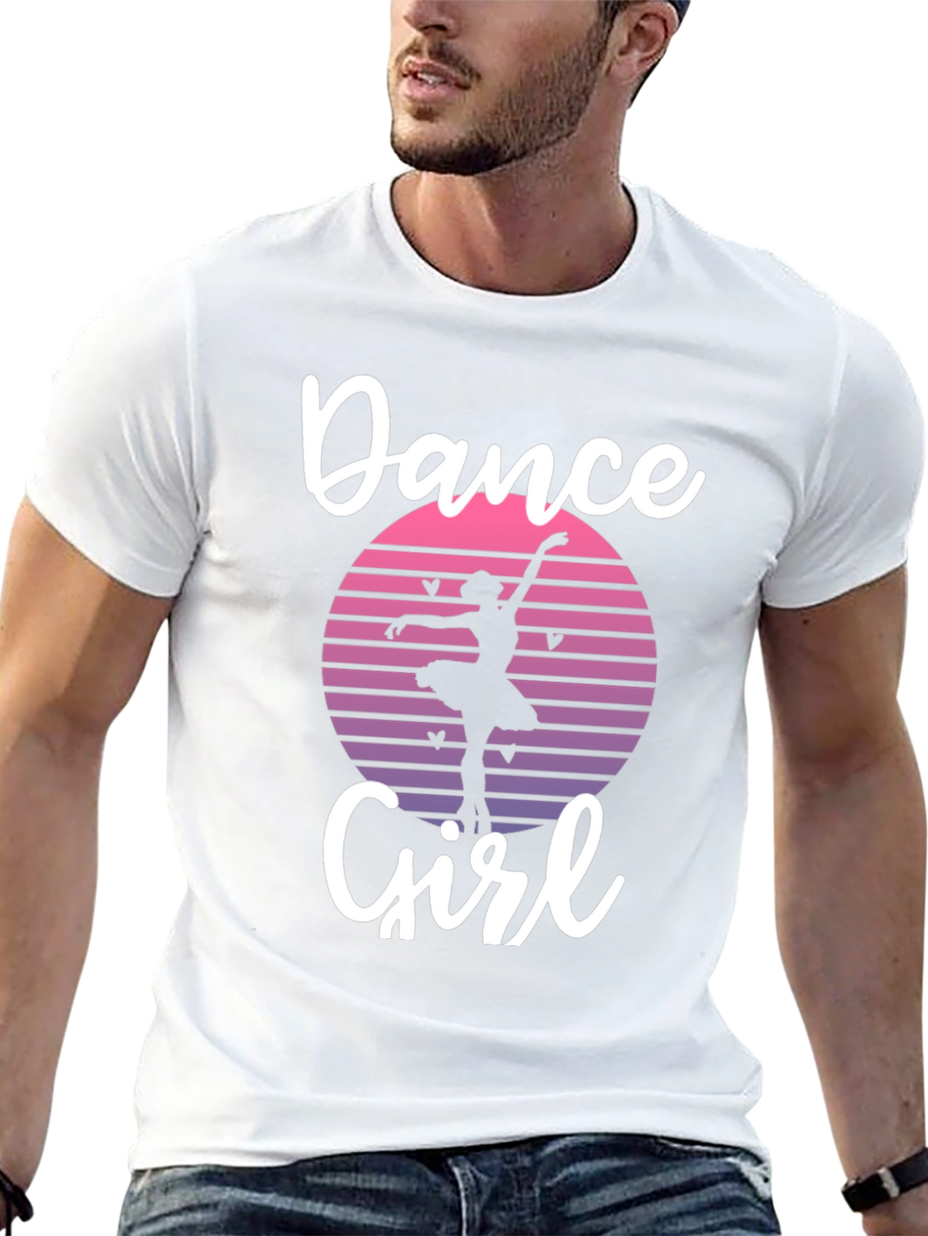 Dance Girl Graphic Tee - Stylish Black T-Shirt