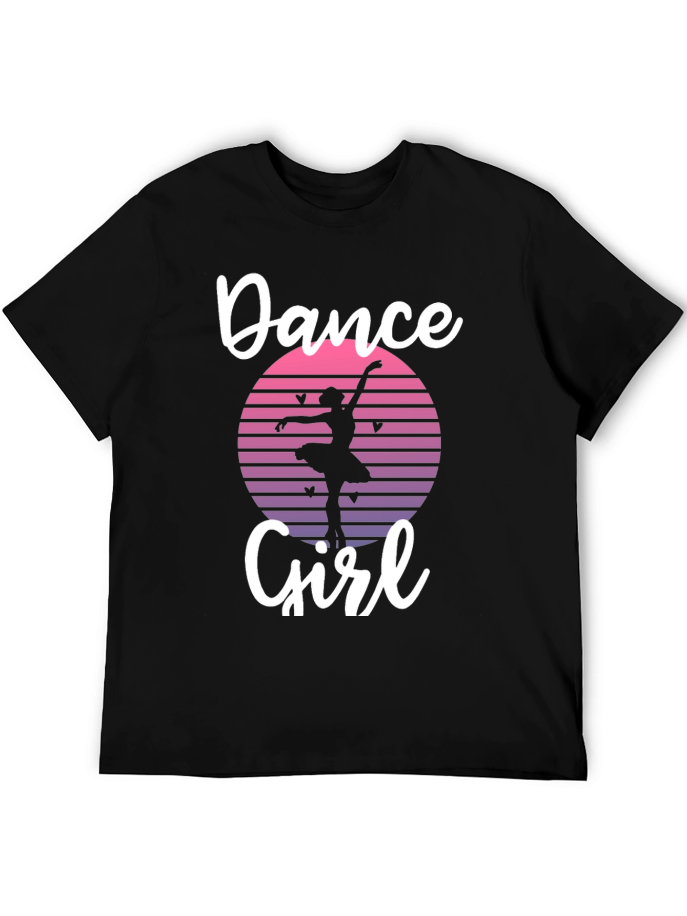Dance Girl Graphic Tee - Stylish Black T-Shirt