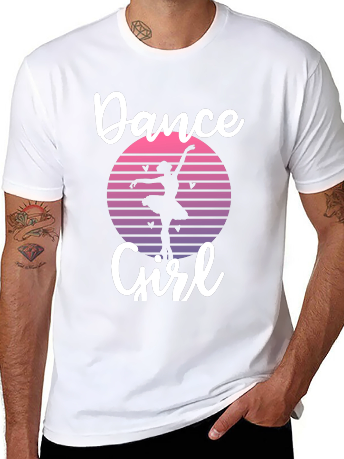 Dance Girl Graphic Tee - Stylish Black T-Shirt