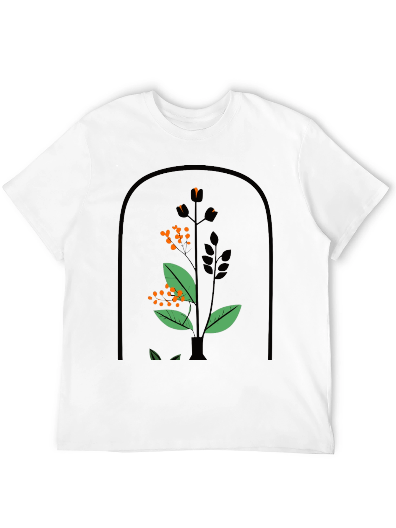 Botanical Graphic Tee - Black Unisex T-Shirt