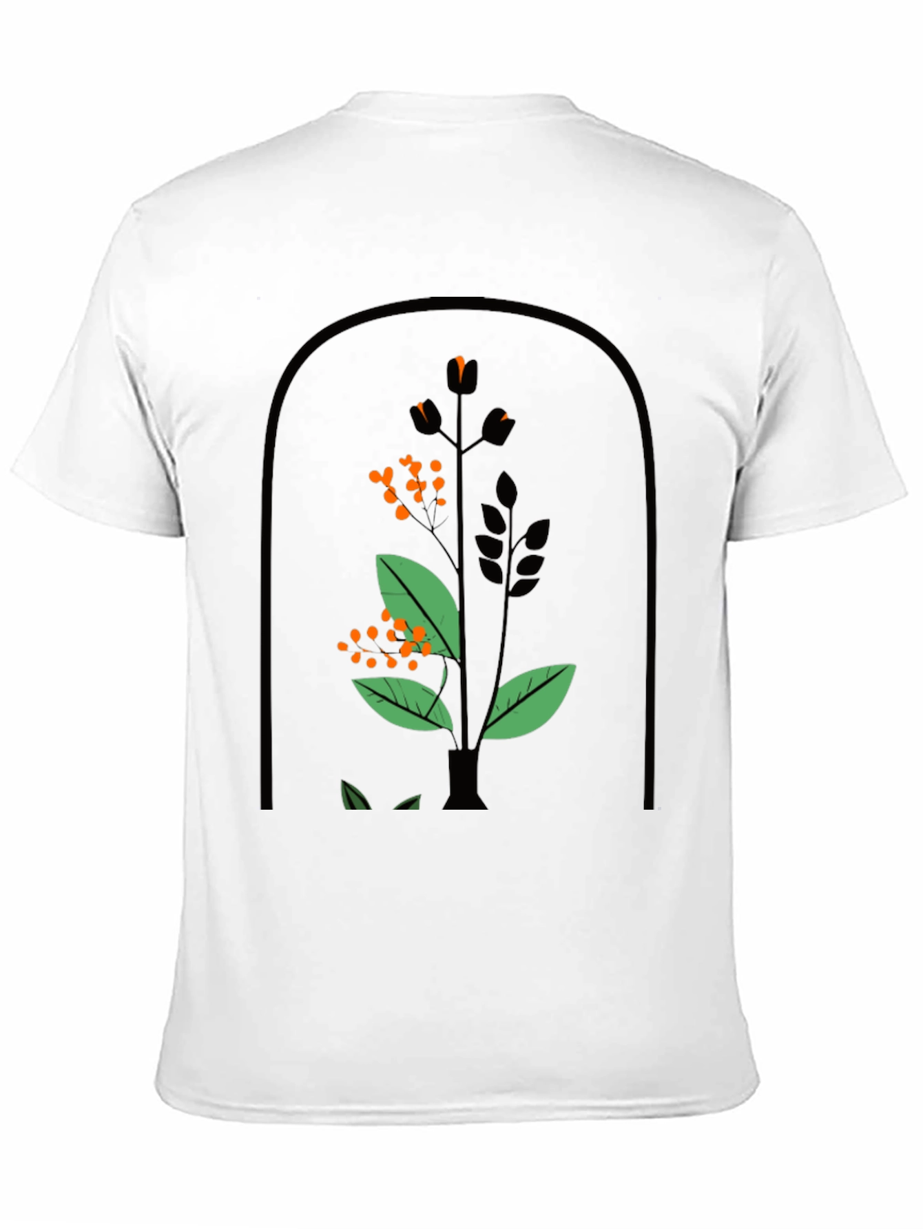 Botanical Graphic Tee - Black Unisex T-Shirt