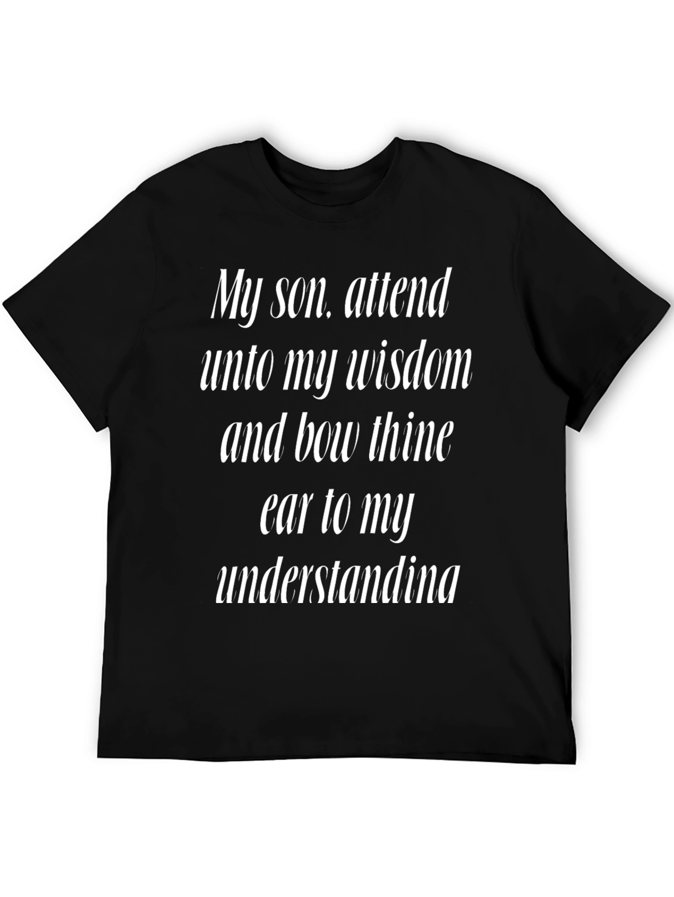 Wisdom Black Tee - Hearken to Understanding