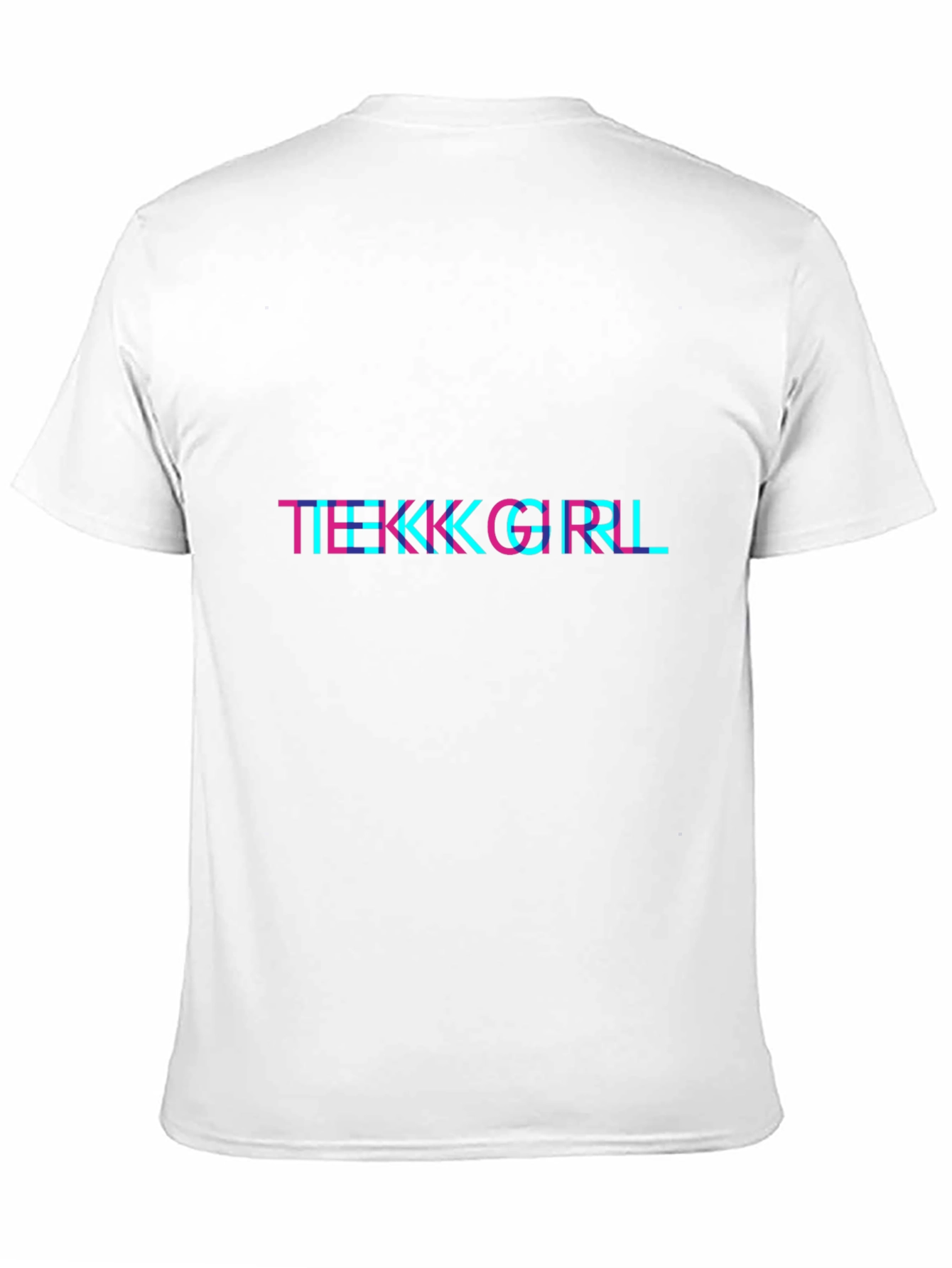 Tekk Girl Glitch Style Black T-Shirt