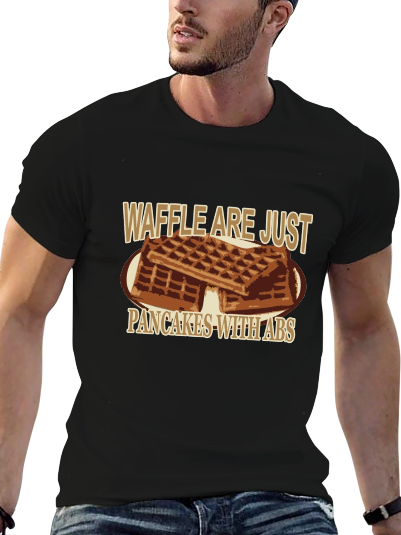 Waffle Are Just Pancakes With Abs Graphic T-Shirt