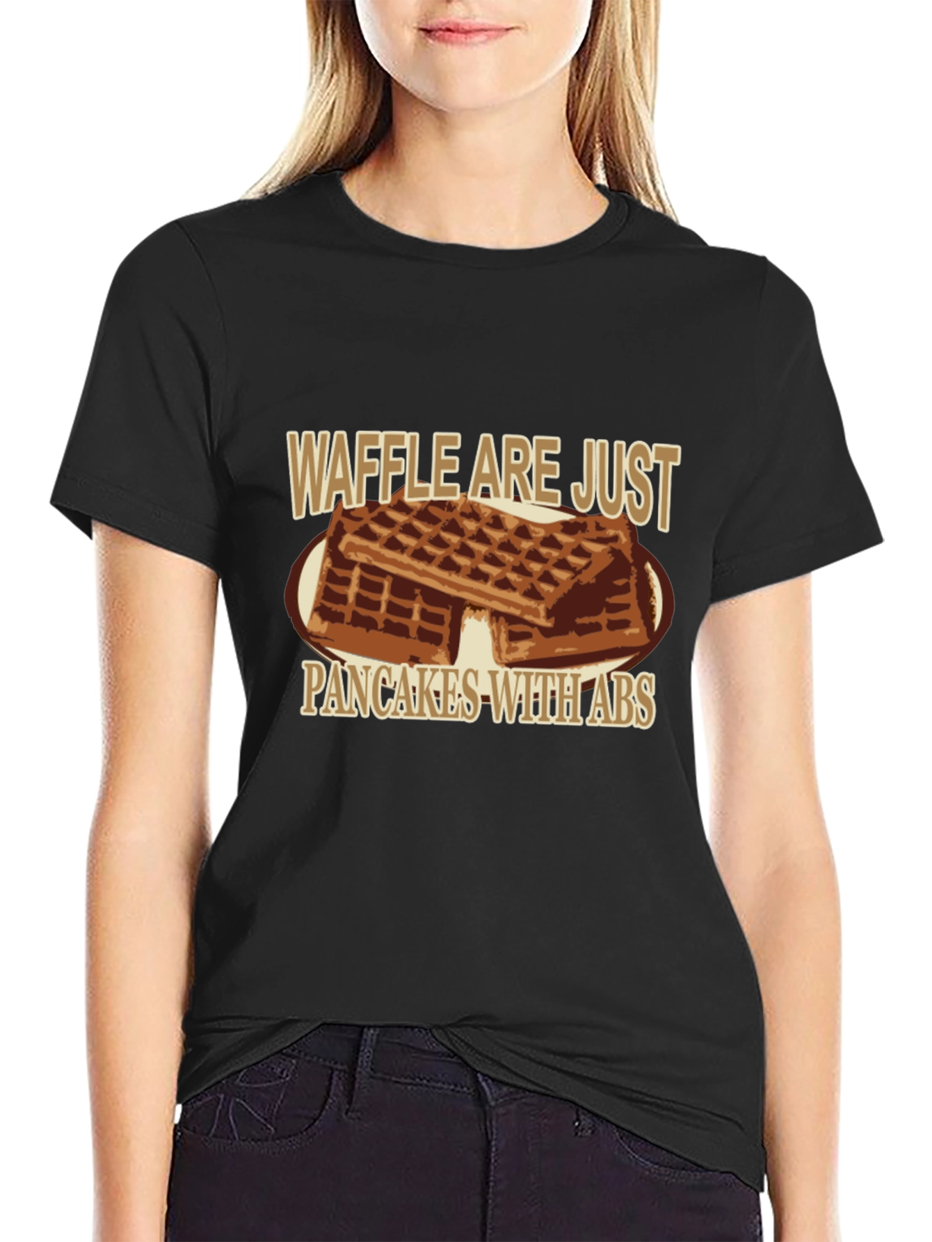 Waffle Are Just Pancakes With Abs Graphic T-Shirt