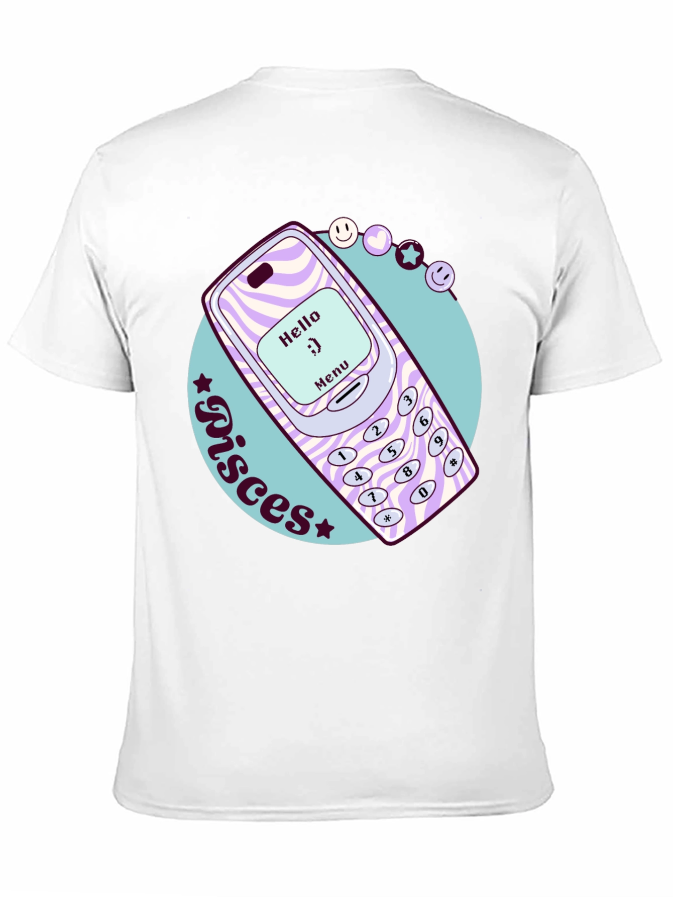 Pisces Retro Cell Phone T-Shirt