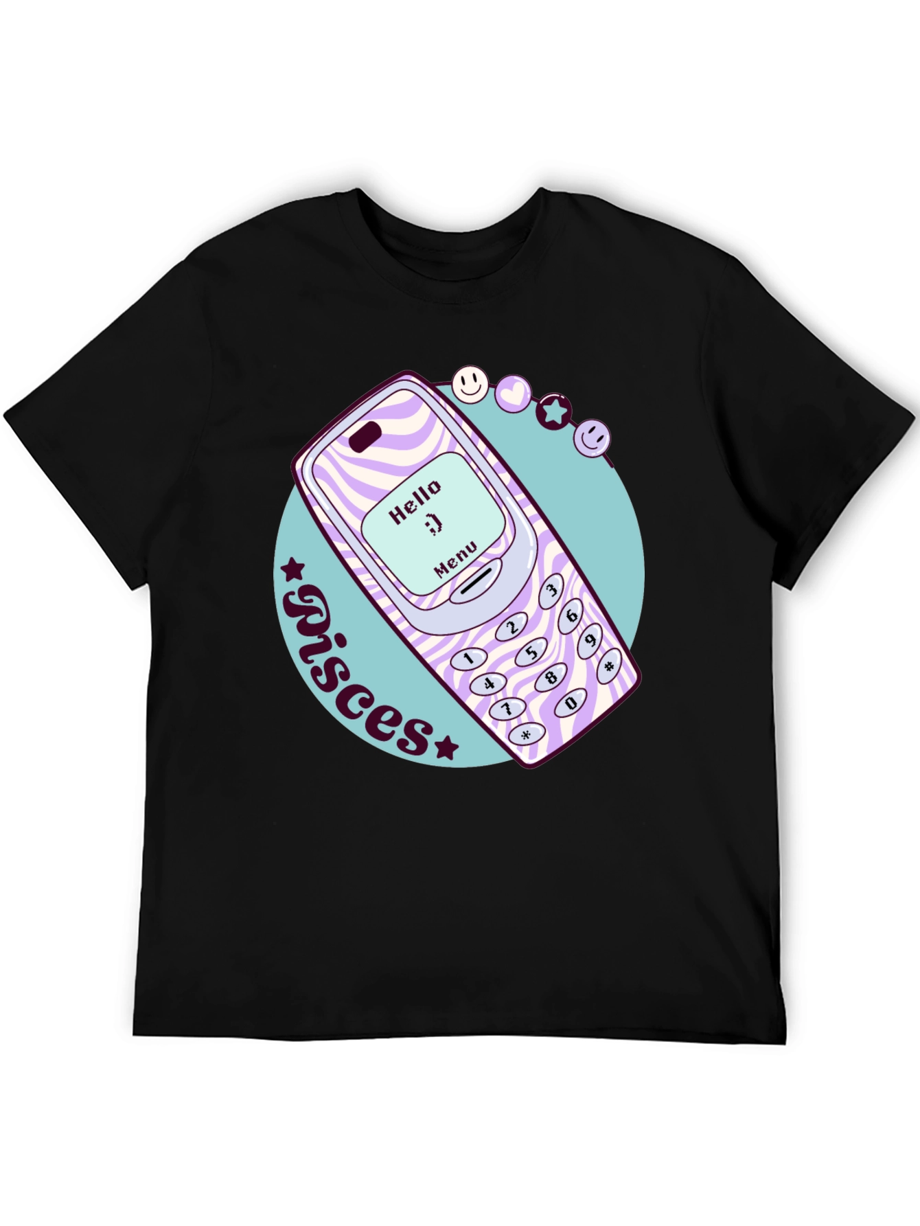Pisces Retro Cell Phone T-Shirt
