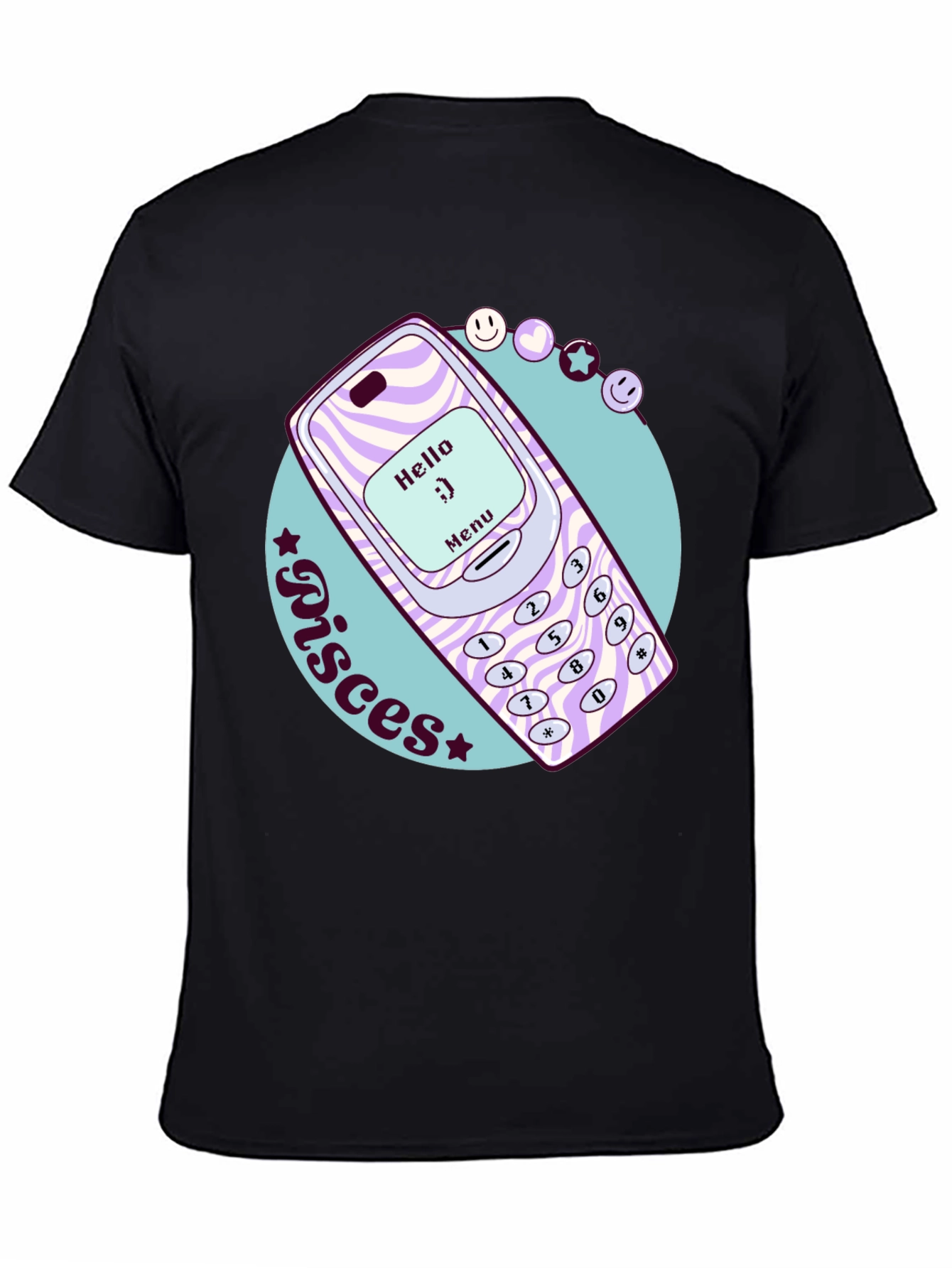 Pisces Retro Cell Phone T-Shirt