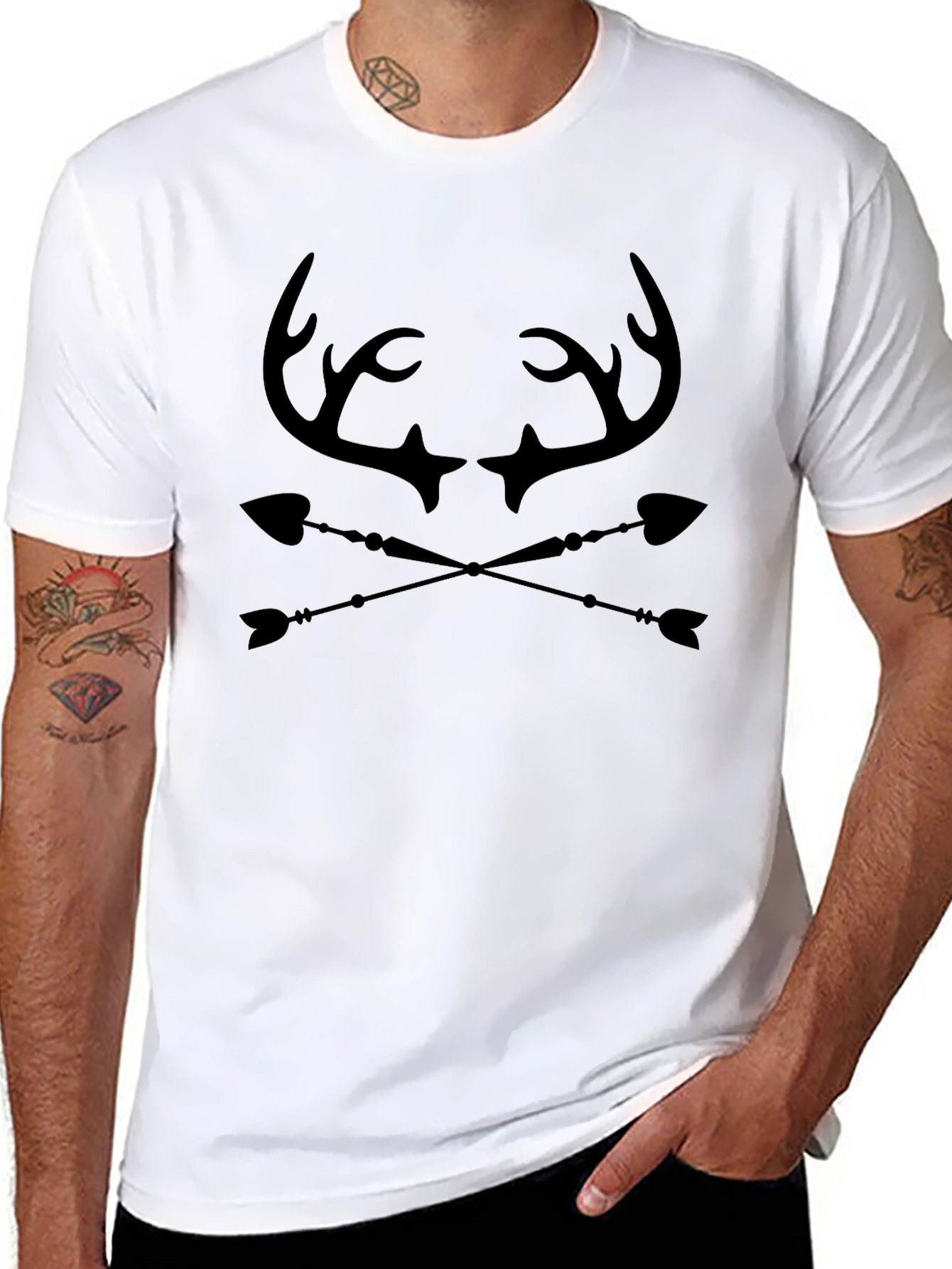 Antler & Arrow Graphic T-Shirt - Hunting Design