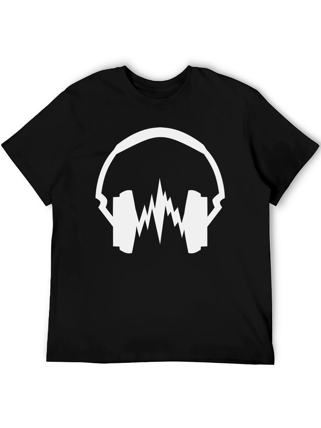 Soundwave Headphones Graphic Tee - Black Cotton T-Shirt