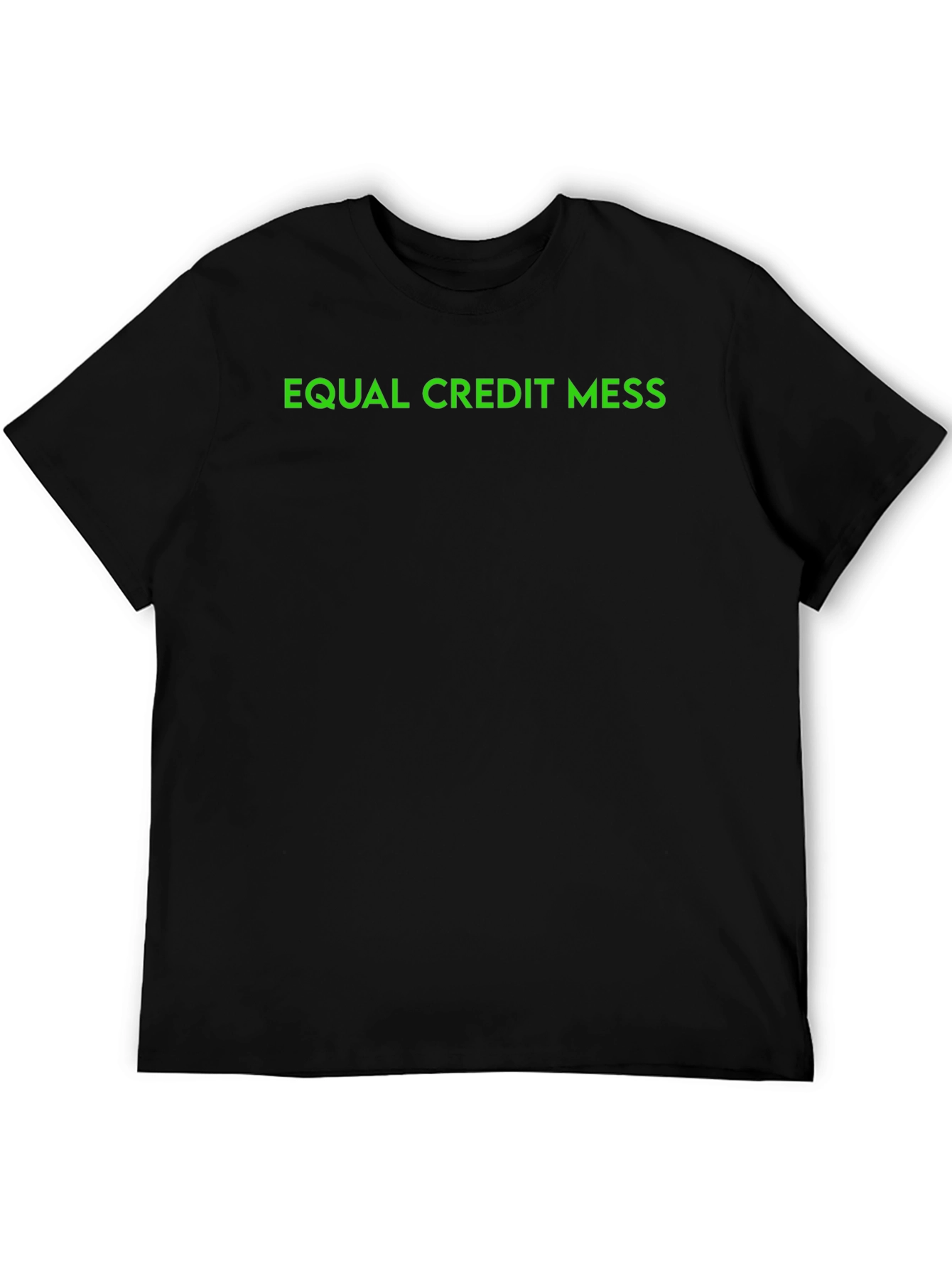 Equal Credit Mess T-Shirt - Black