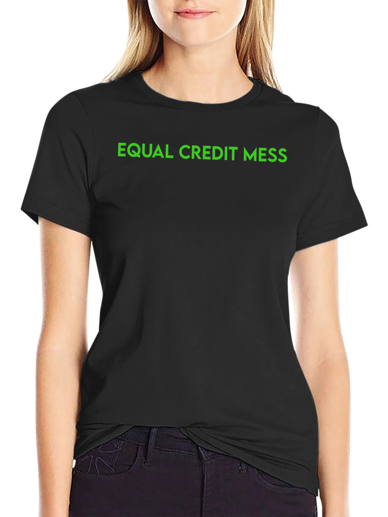 Equal Credit Mess T-Shirt - Black