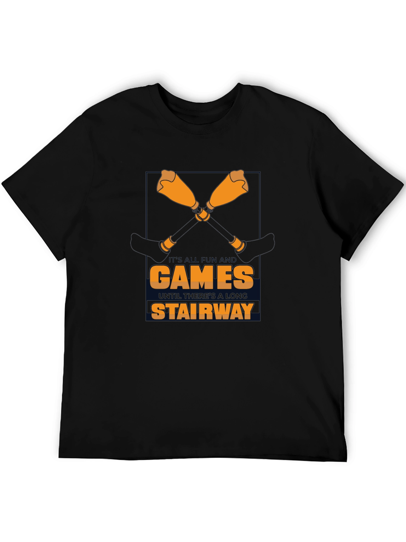 Games Stairway Black Graphic Tee
