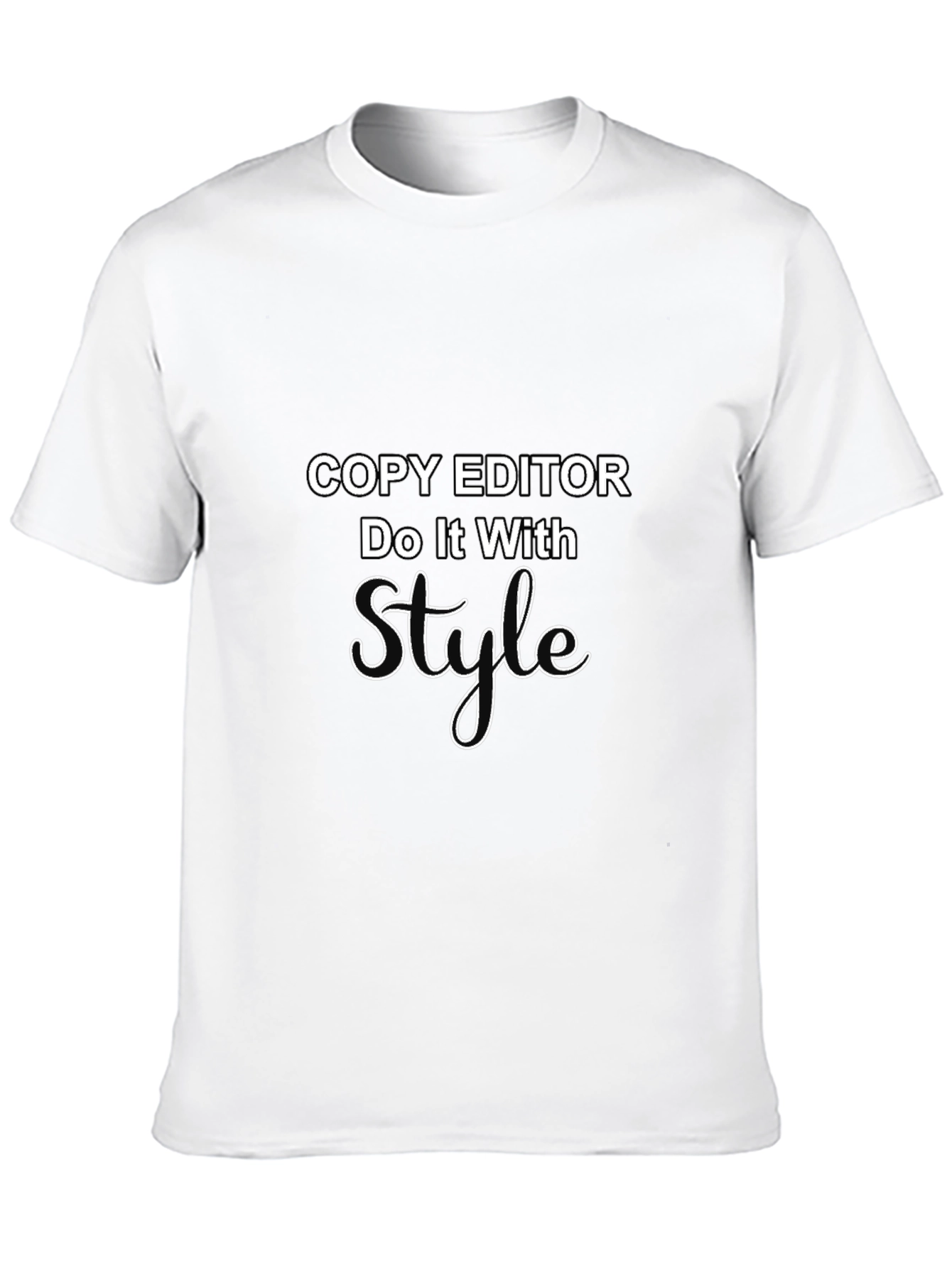 Copy Editor Style Tee - Black Cotton Blend