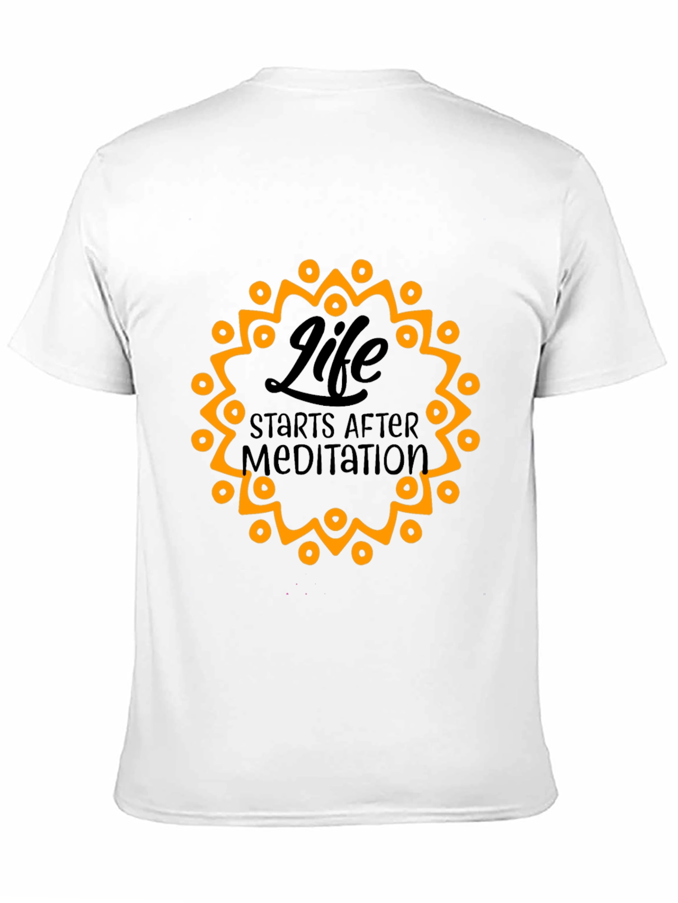 Life Starts After Meditation Black T-Shirt