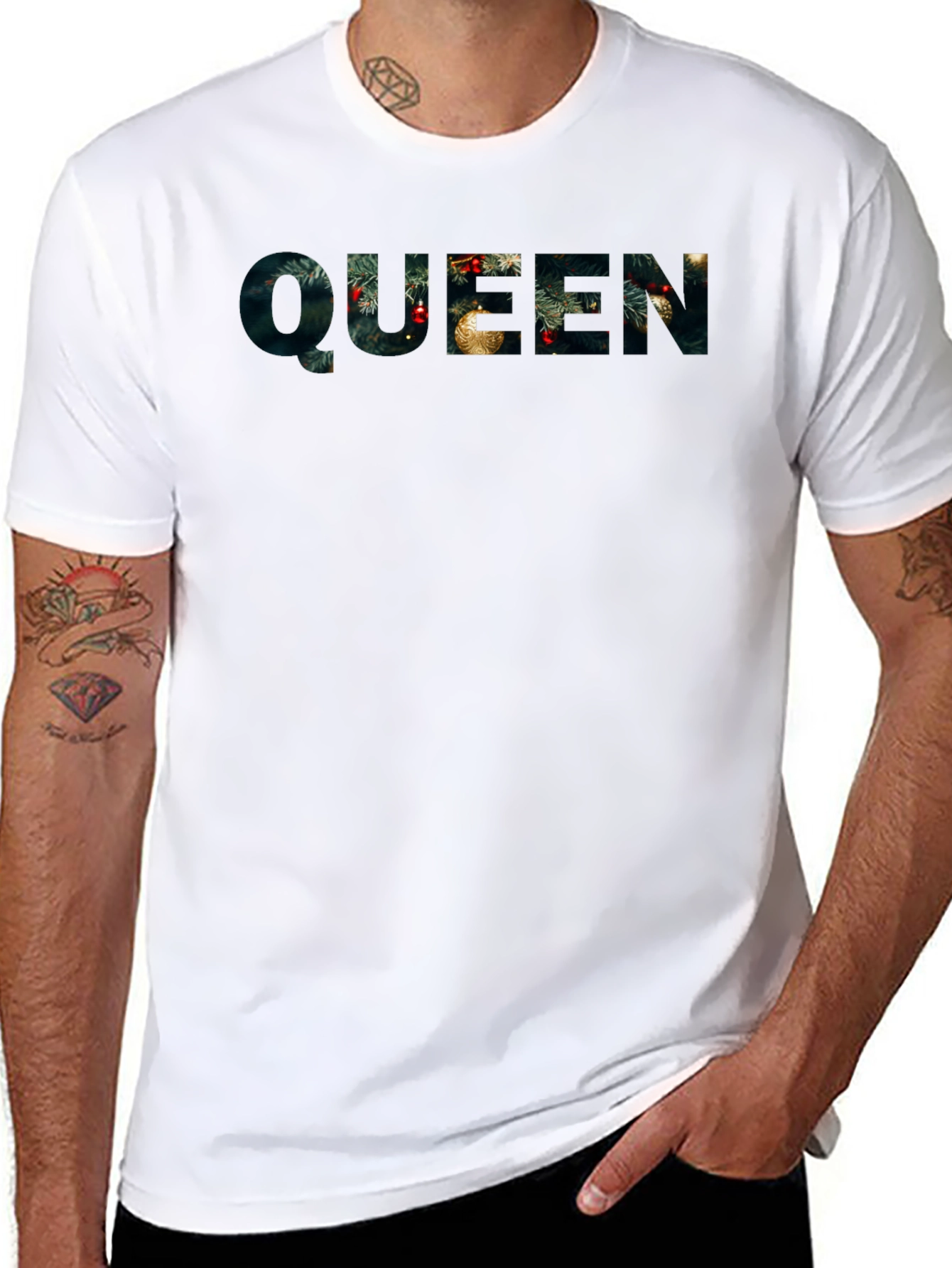Queen Holiday T-Shirt Christmas Design