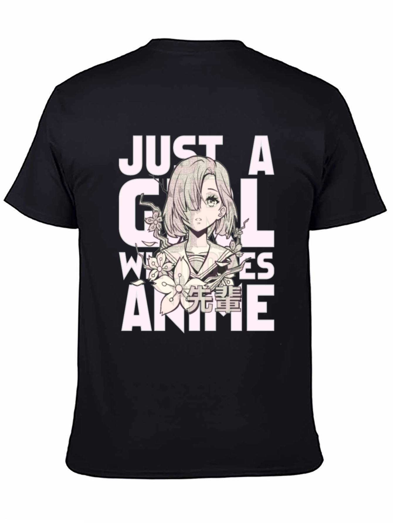 Just A Girl Who Loves Anime Black T-Shirt