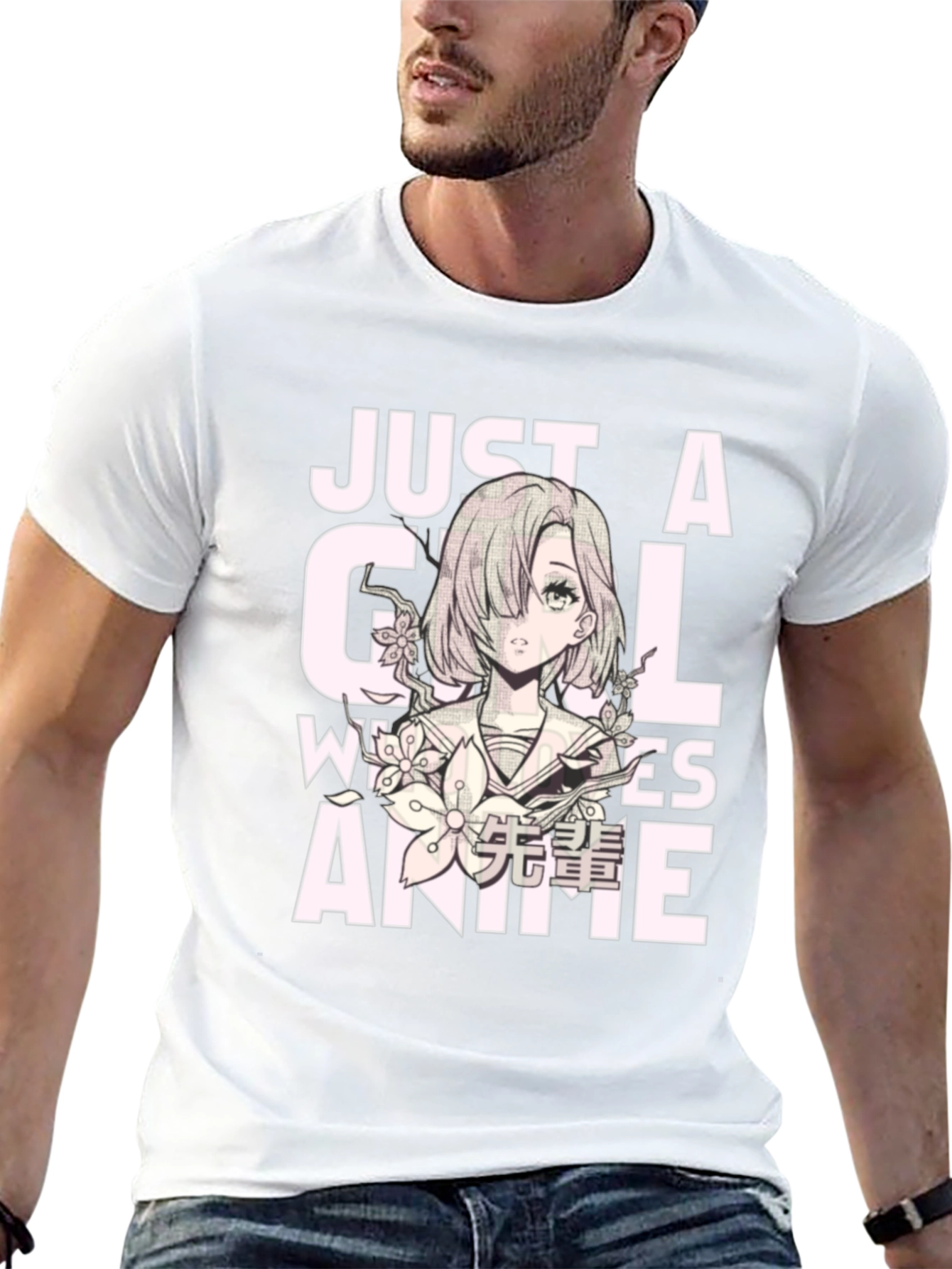 Just A Girl Who Loves Anime Black T-Shirt