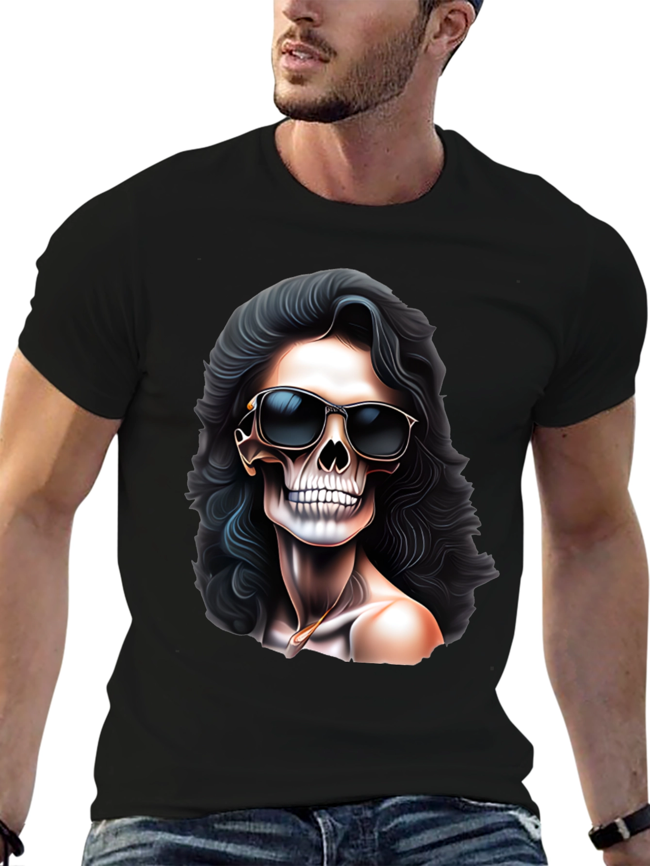 Skull Sunglasses Graphic T-Shirt
