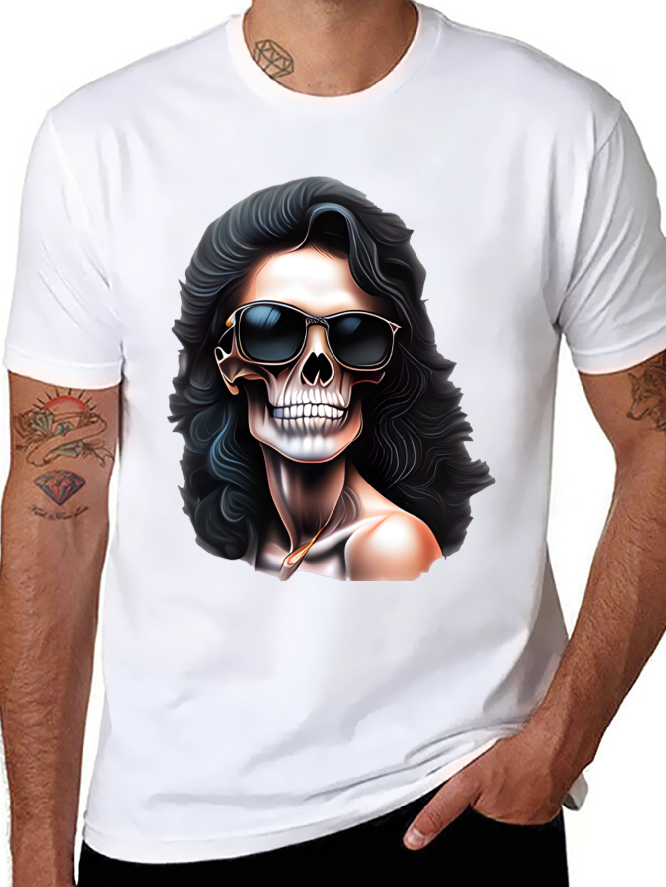 Skull Sunglasses Graphic T-Shirt