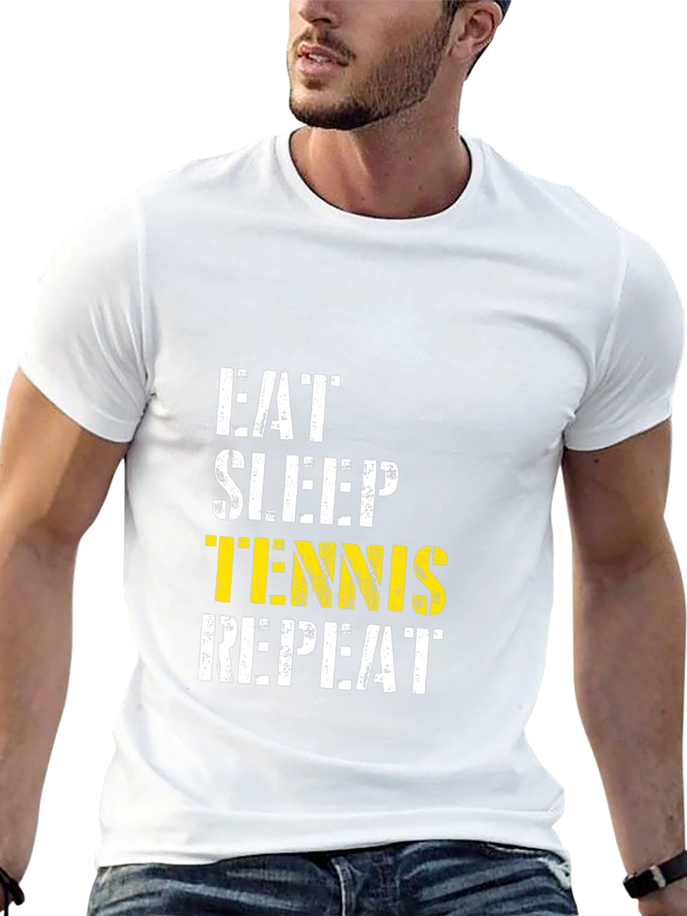 Eat Sleep Tennis Repeat Graphic T-Shirt
