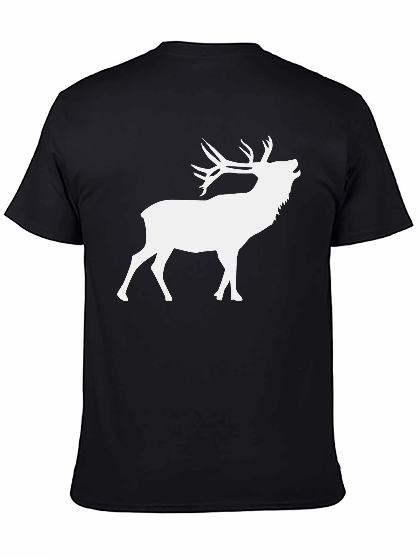 Deer Silhouette Graphic Tee - Classic Crew Neck T-Shirt