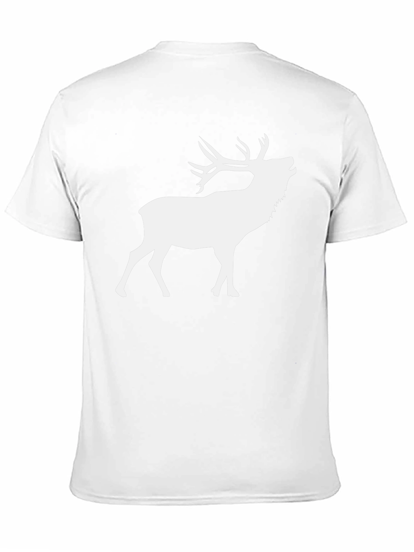 Deer Silhouette Graphic Tee - Classic Crew Neck T-Shirt
