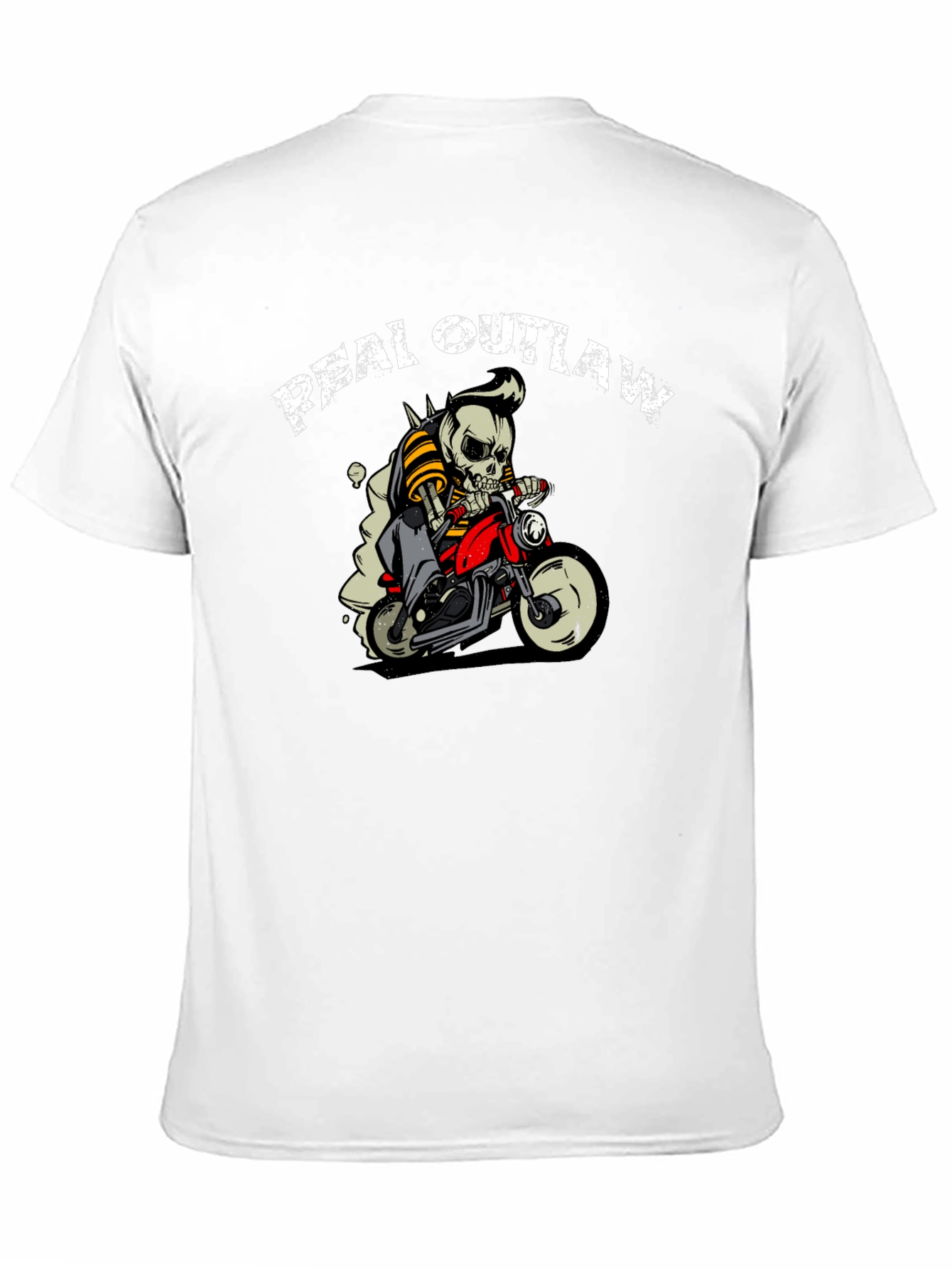 Real Outlaw Skull Rider Graphic T-Shirt