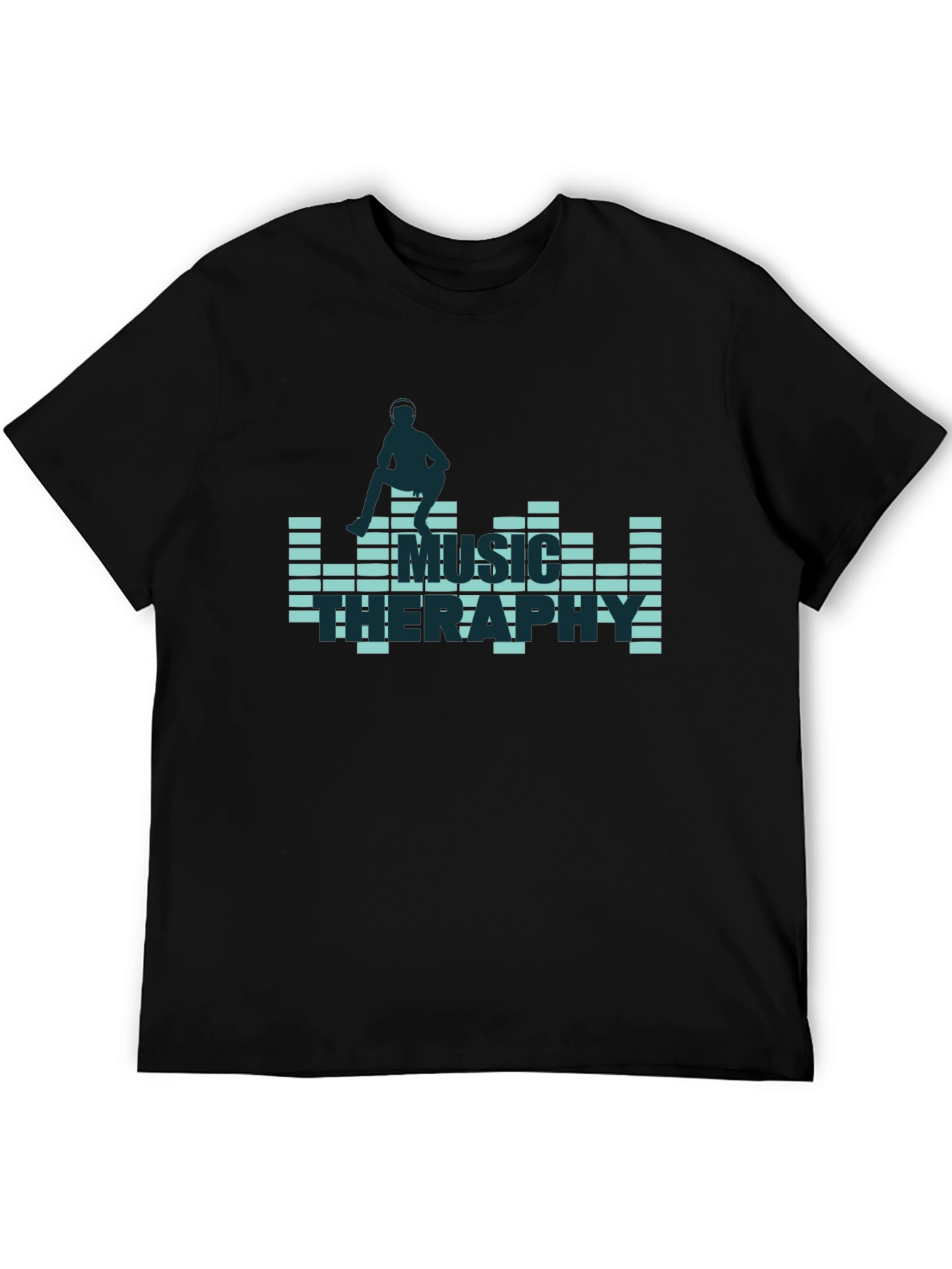 Music Therapy Graphic Tee - Black