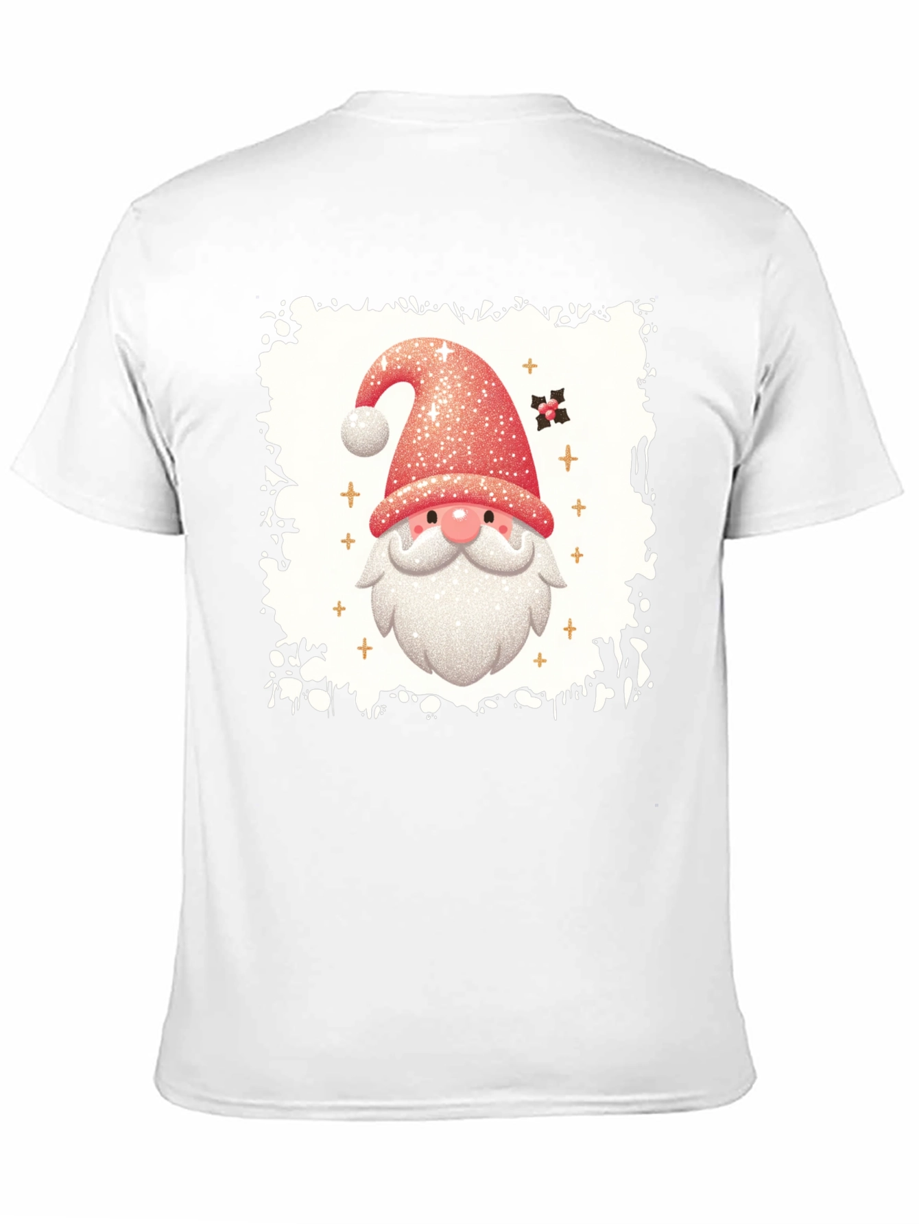 Festive Santa Graphic Tee - Holiday Cheer