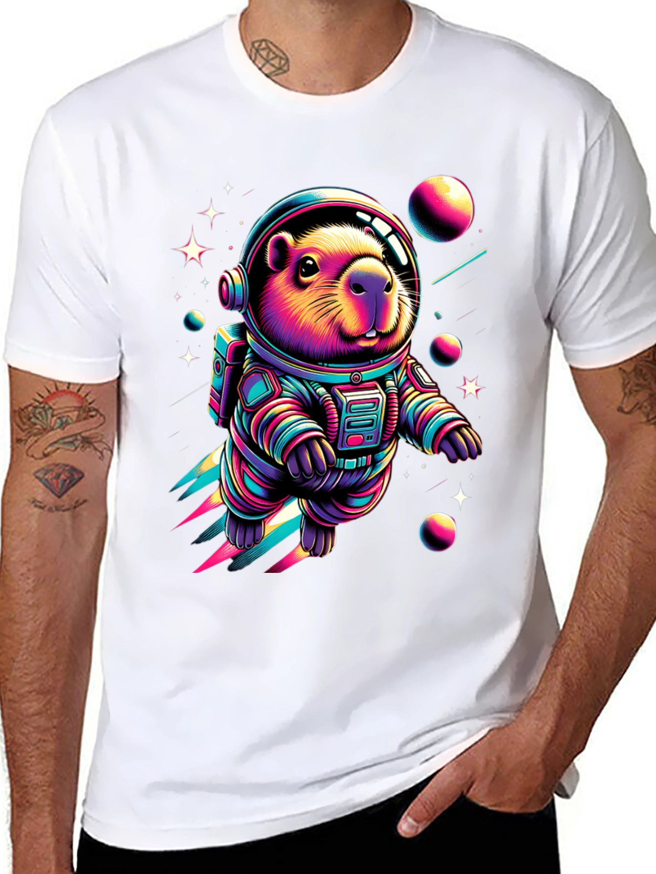 Astronaut Beaver T-Shirt - Space Rodent