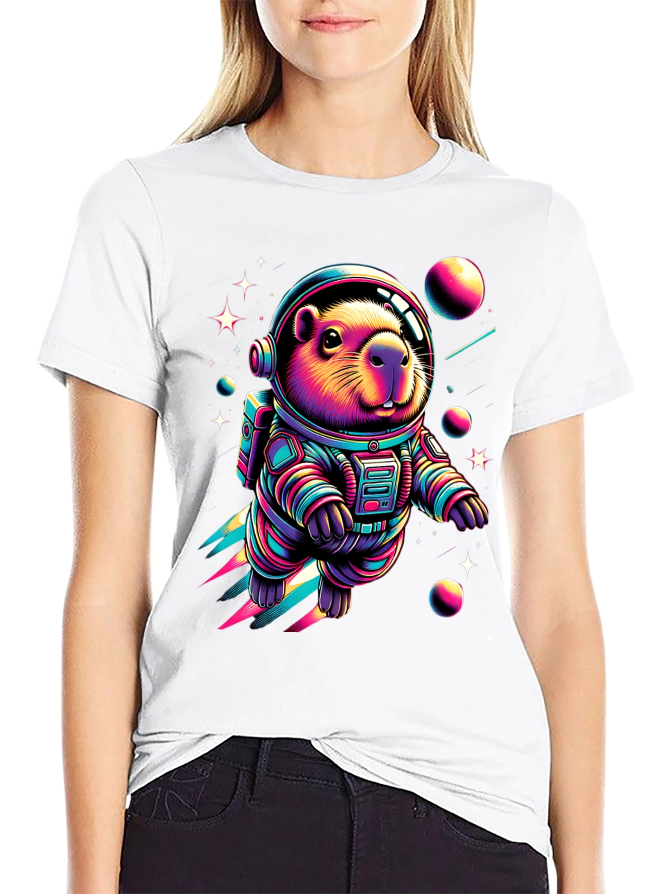 Astronaut Beaver T-Shirt - Space Rodent