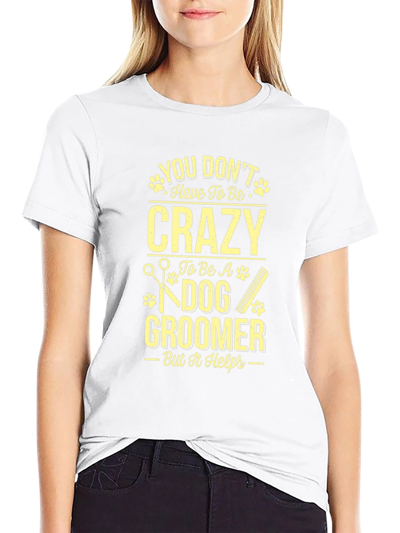Dog Groomer Graphic Tee - Crazy But It Helps!