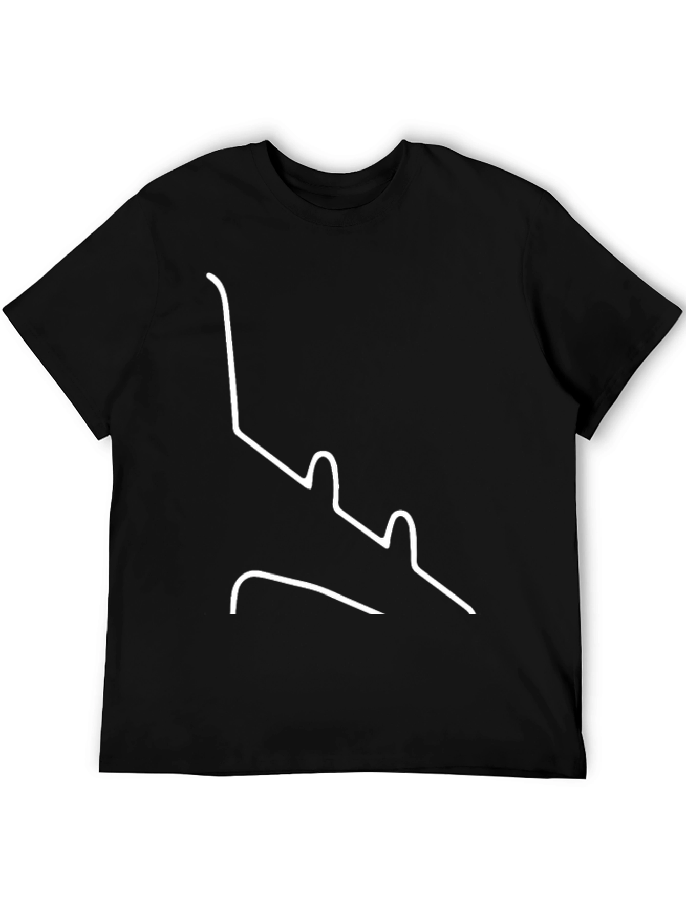 Abstract Line Art Graphic T-Shirt