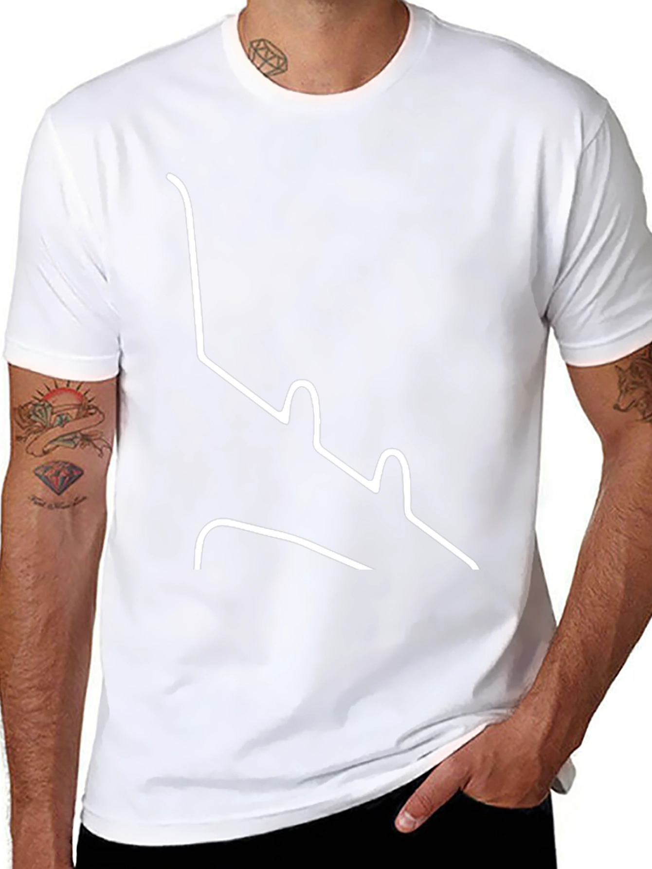 Abstract Line Art Graphic T-Shirt