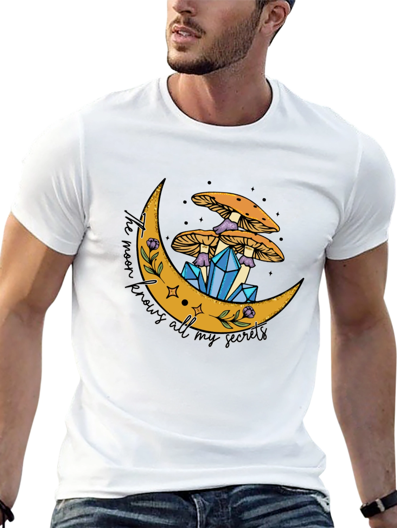 Mystic Moon Graphic Tee - Unisex Cotton Blend