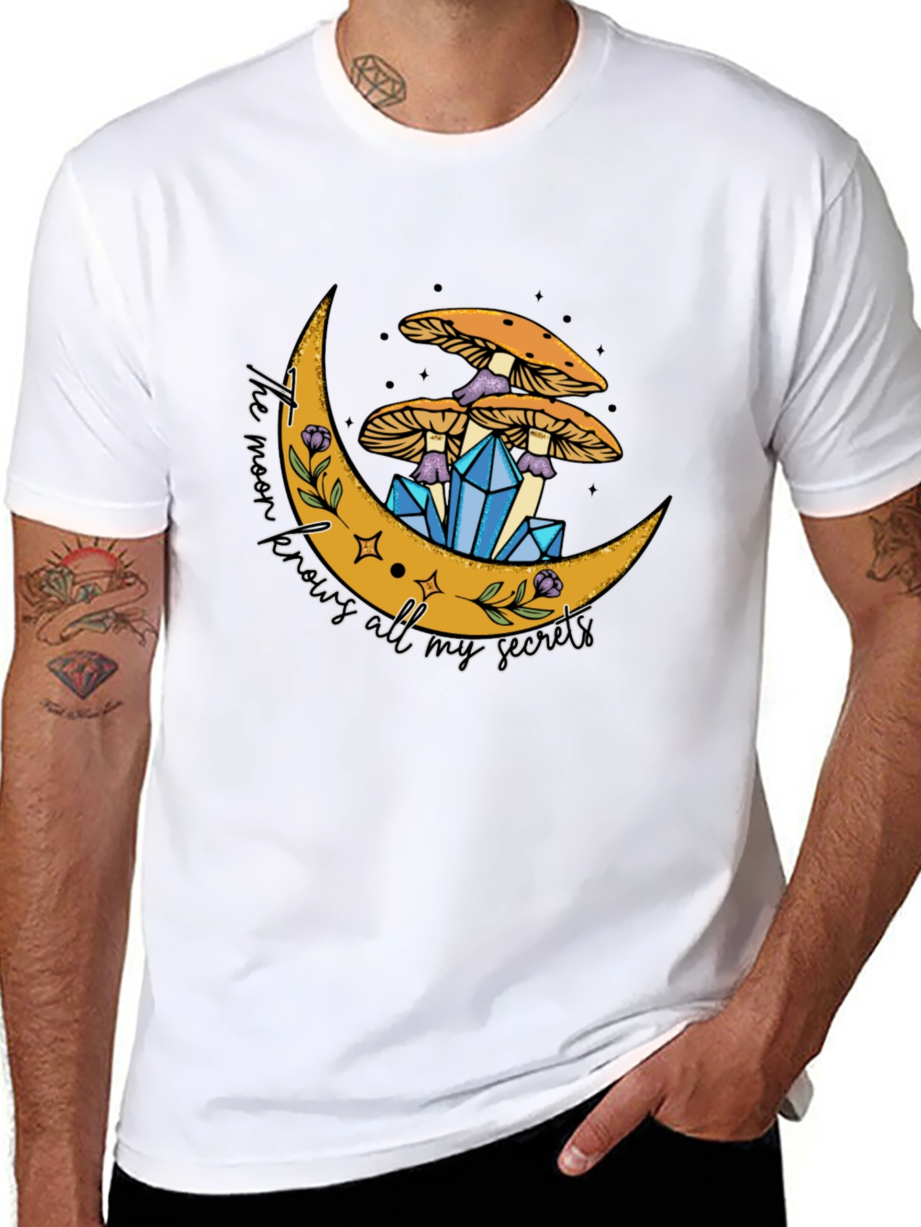 Mystic Moon Graphic Tee - Unisex Cotton Blend