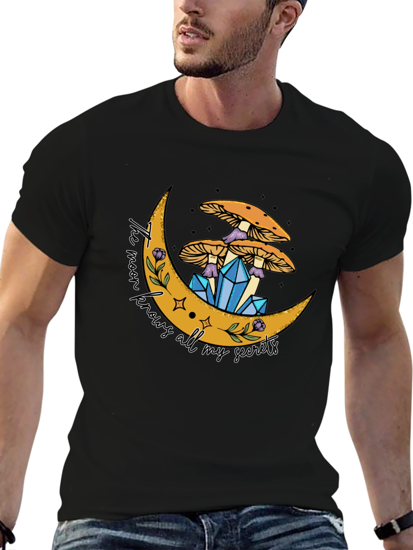 Mystic Moon Graphic Tee - Unisex Cotton Blend