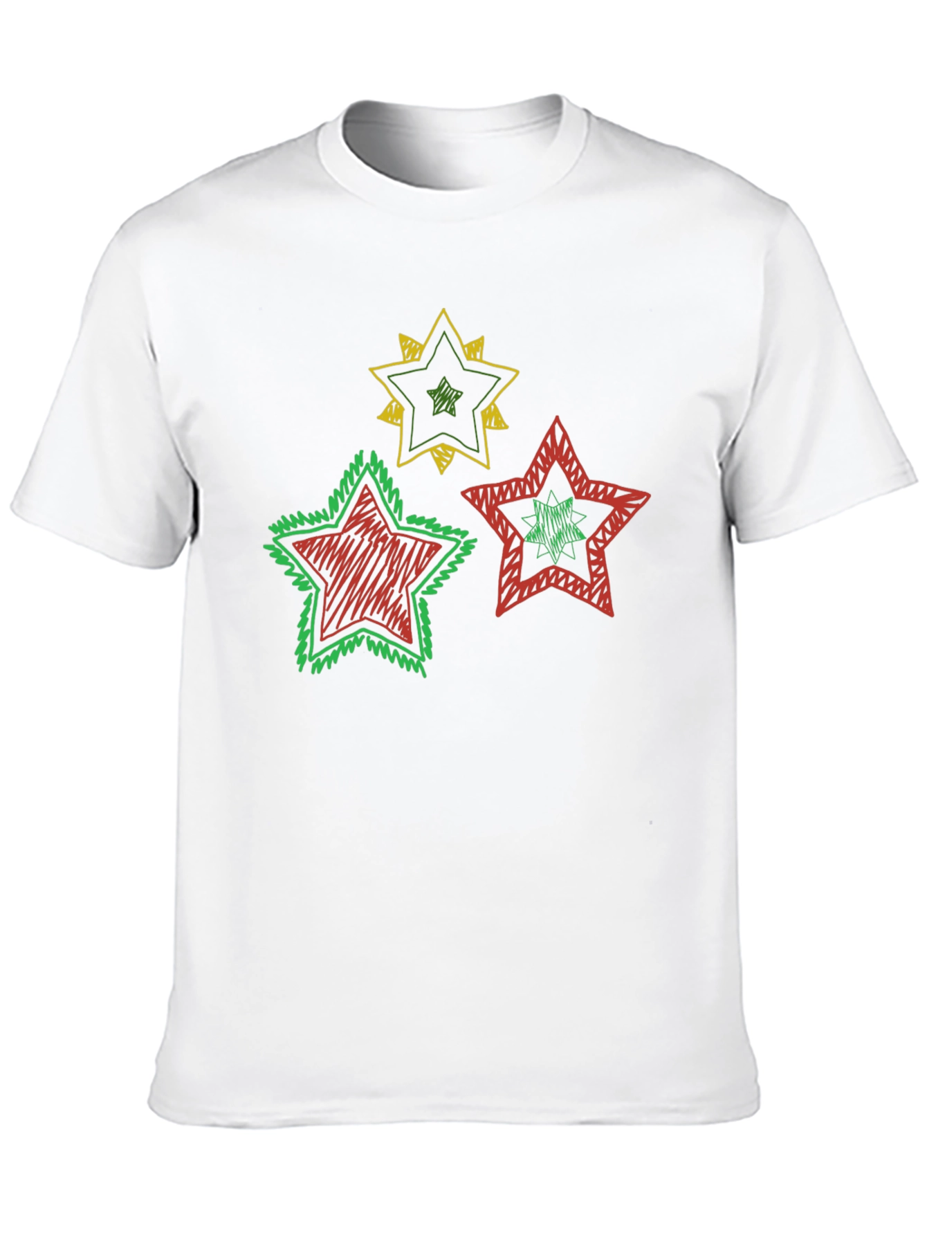 Rasta Stars Graphic Tee - Black Cotton Blend Shirt