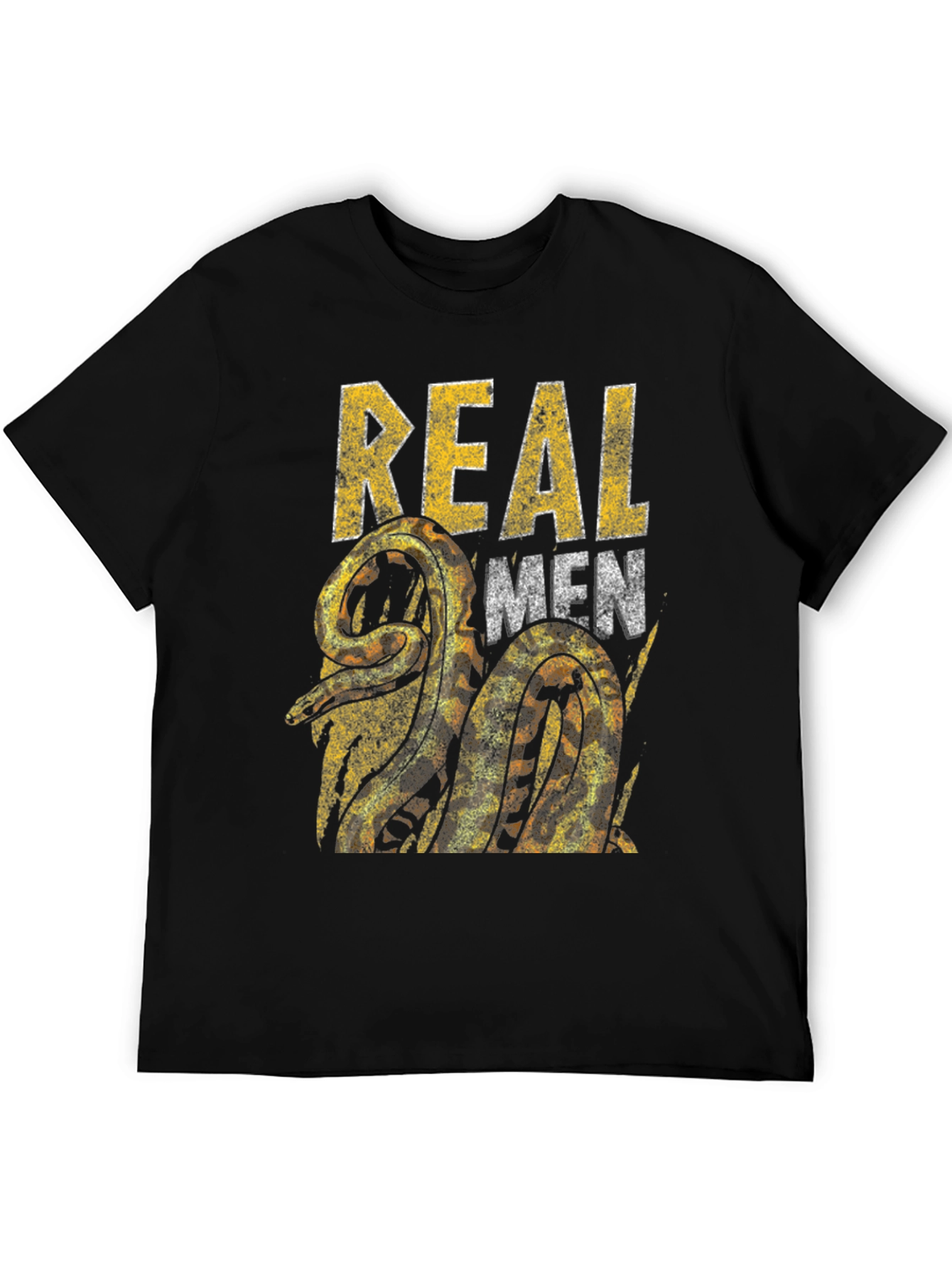 Real Men Snake Graphic T-Shirt
