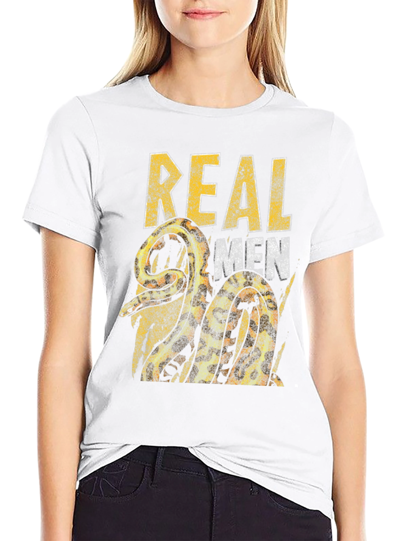 Real Men Snake Graphic T-Shirt