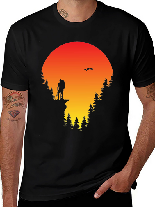 Hiker Sunset Graphic Tee